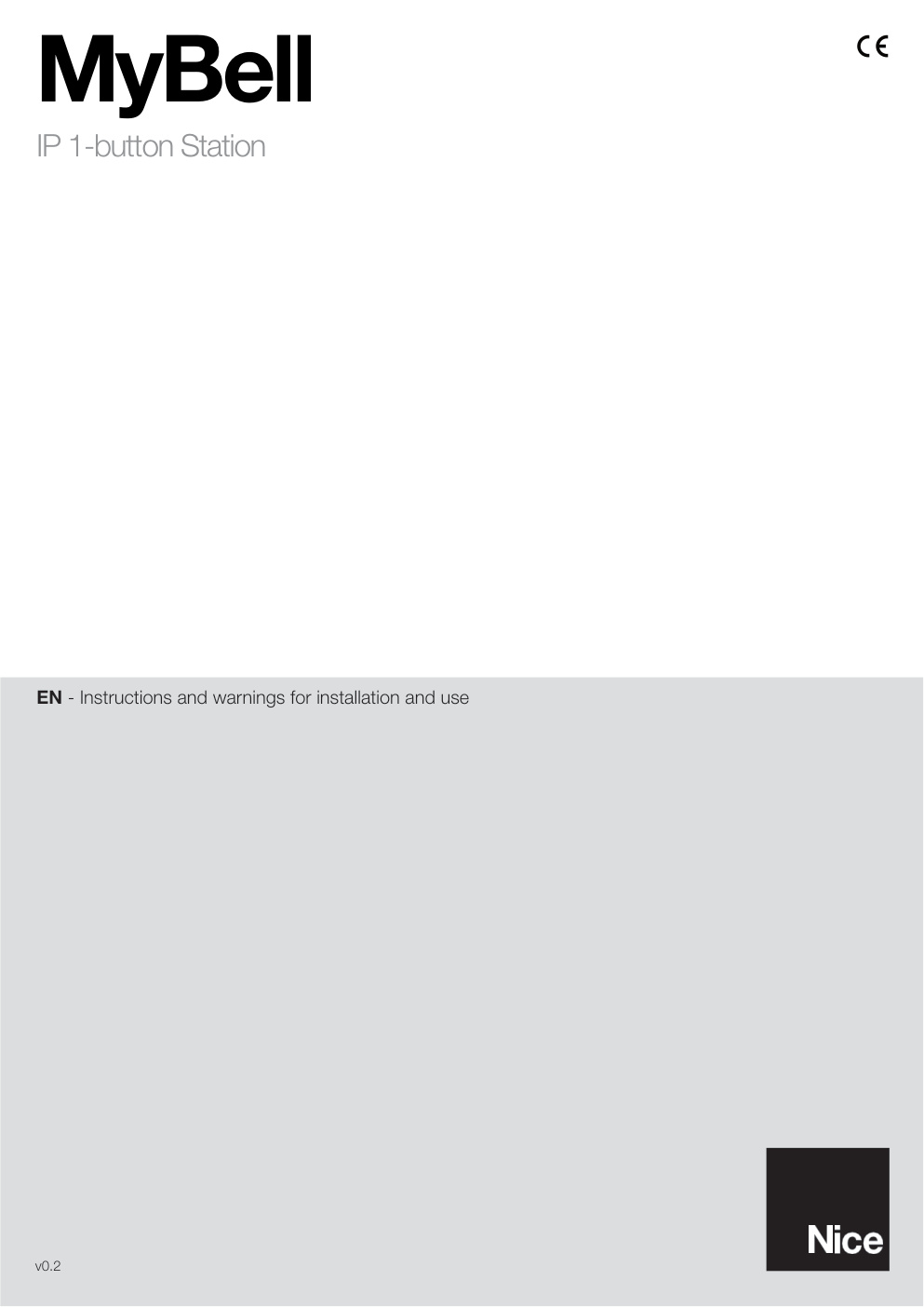 Première page de EN - Instructions and warnings for installation and use