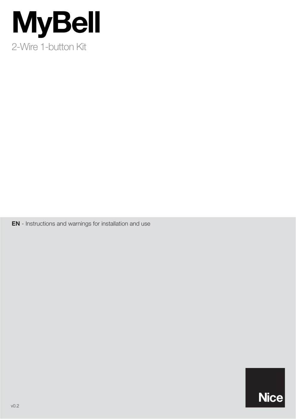 Première page de EN - Instructions and warnings for installation and use