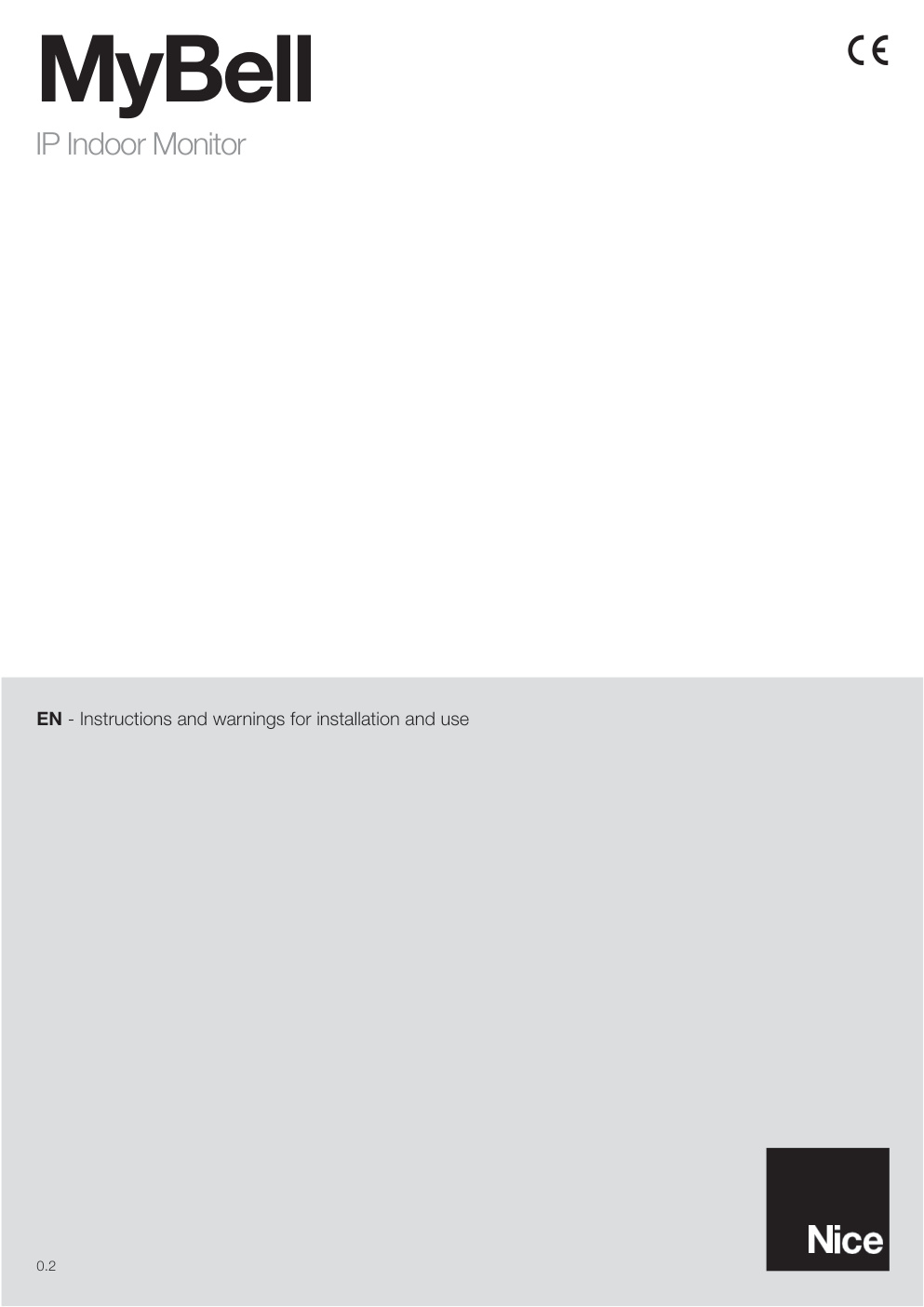 Première page de EN - Instructions and warnings for installation and use