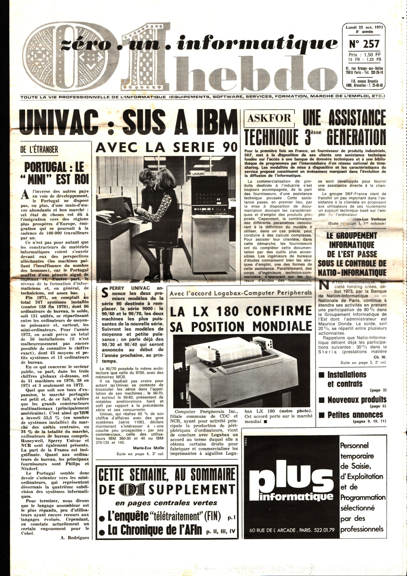 Première page de 01informatique numero0257