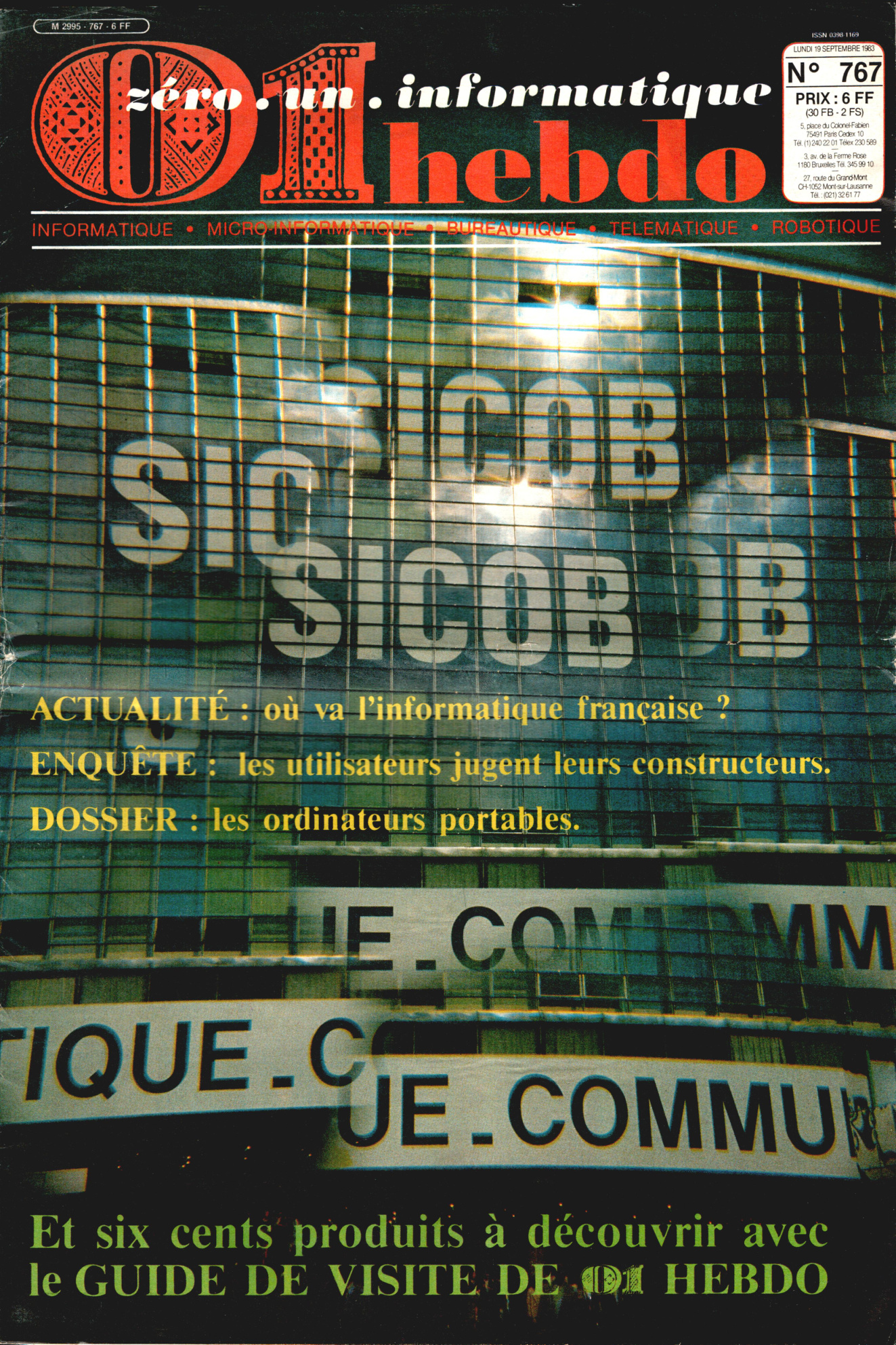 Première page de 01informatique numero0767