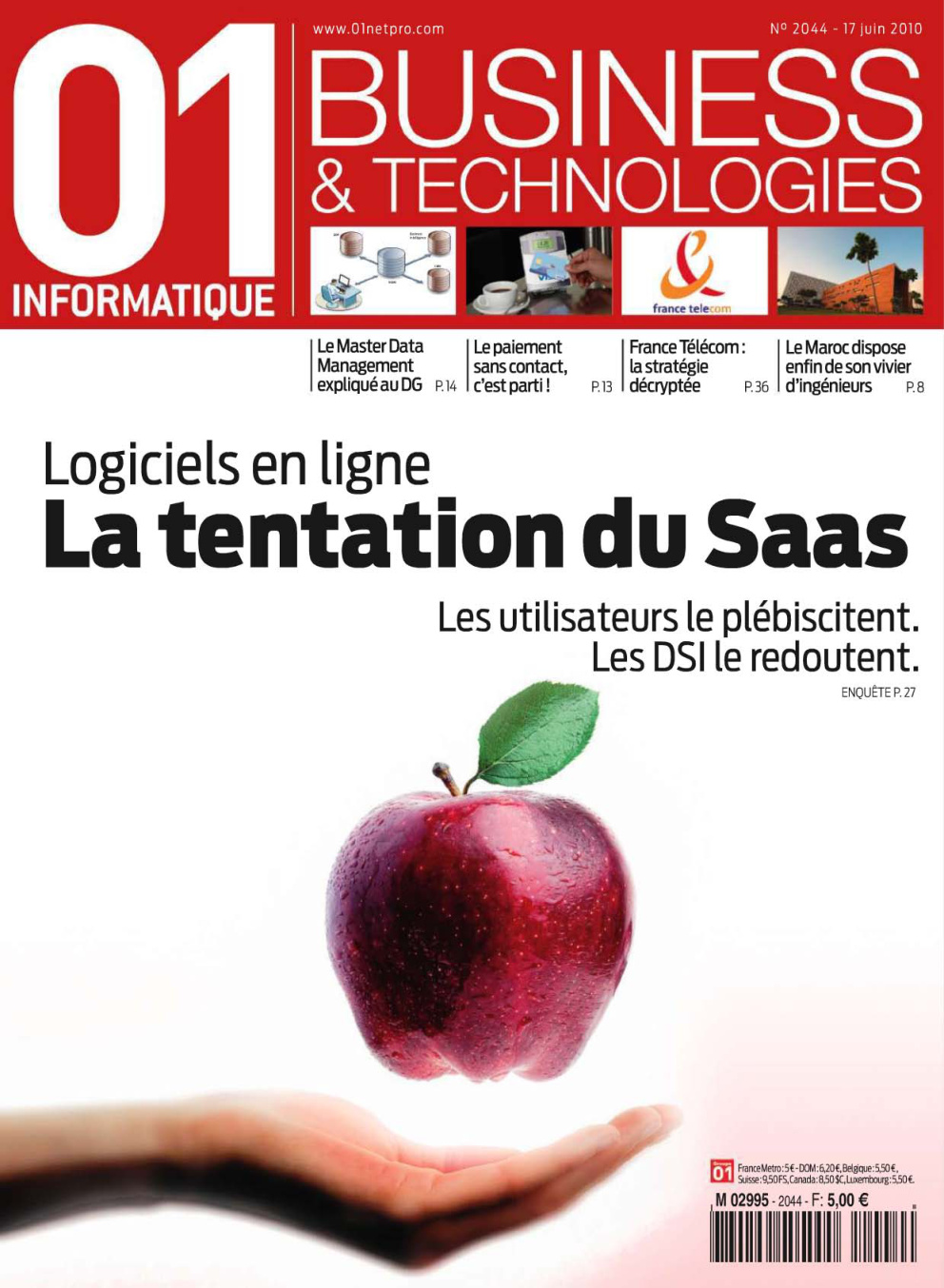 Première page de 01informatique numero2044