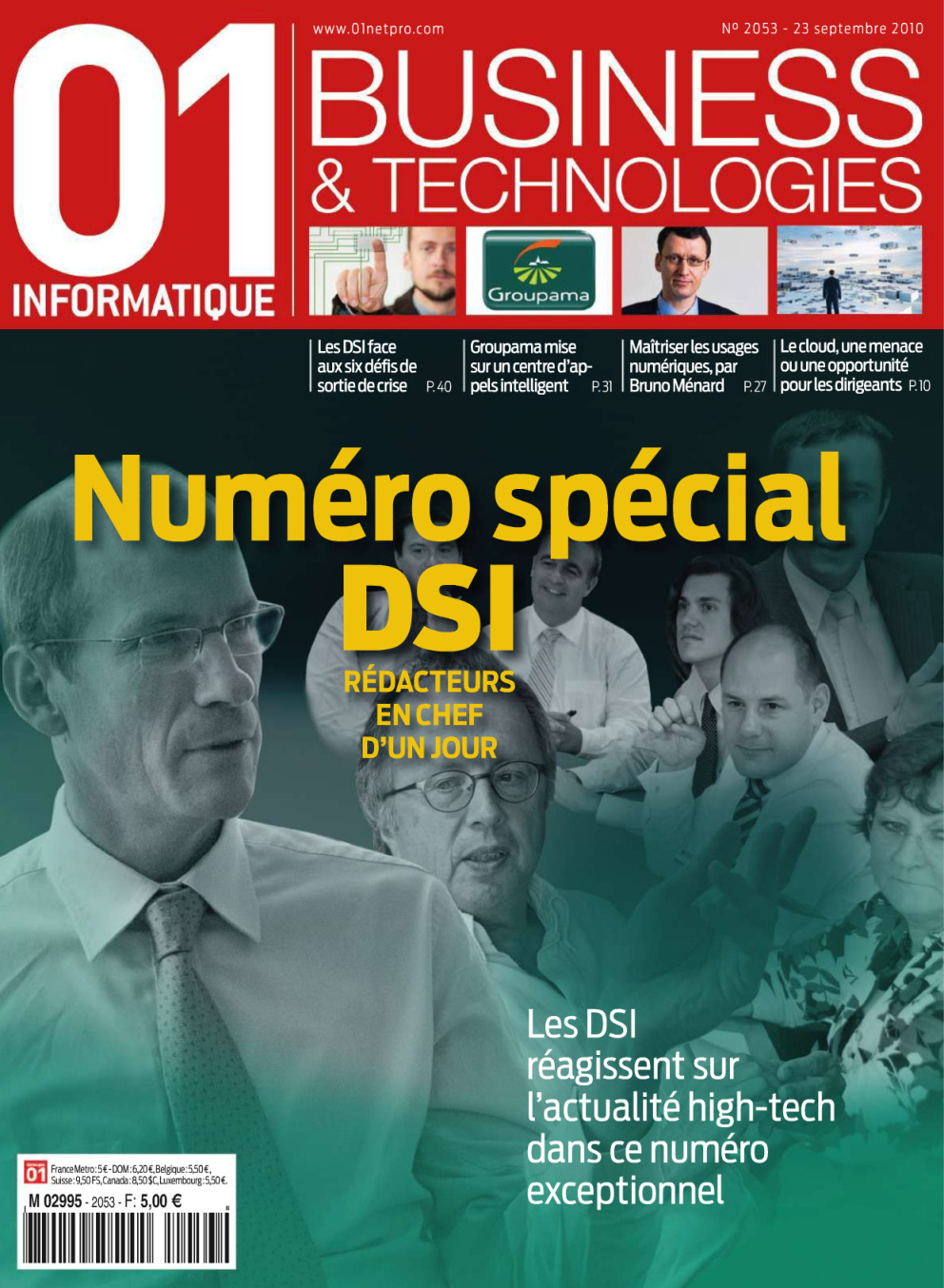Première page de 01informatique numero2053