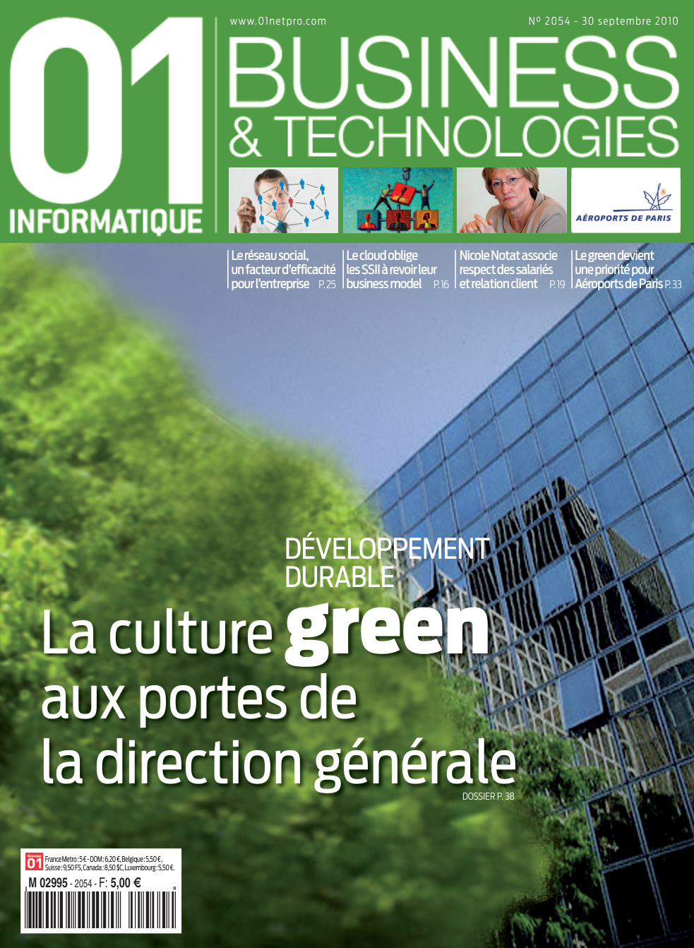 Première page de 01informatique numero2054