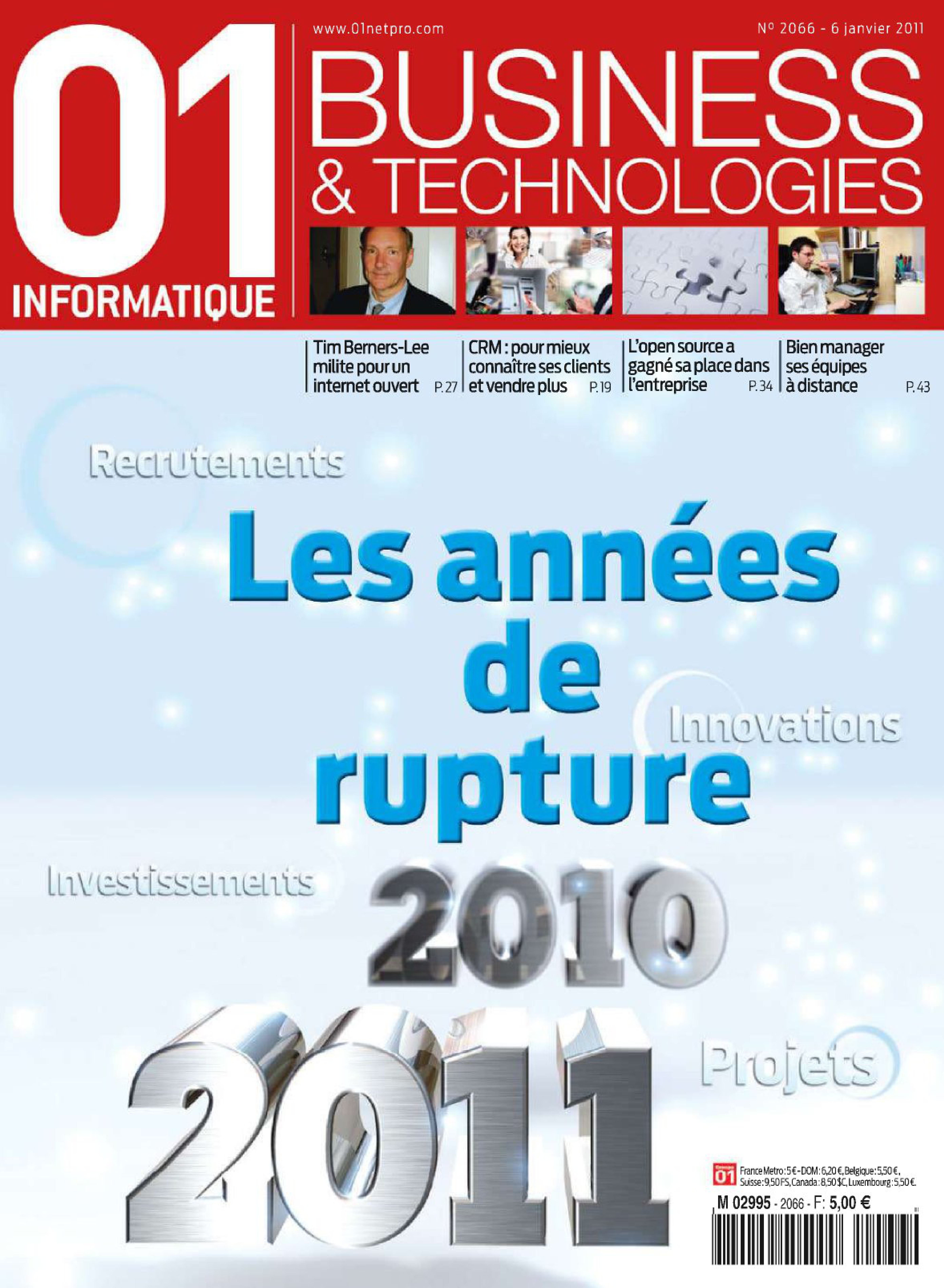 Première page de 01informatique numero2066