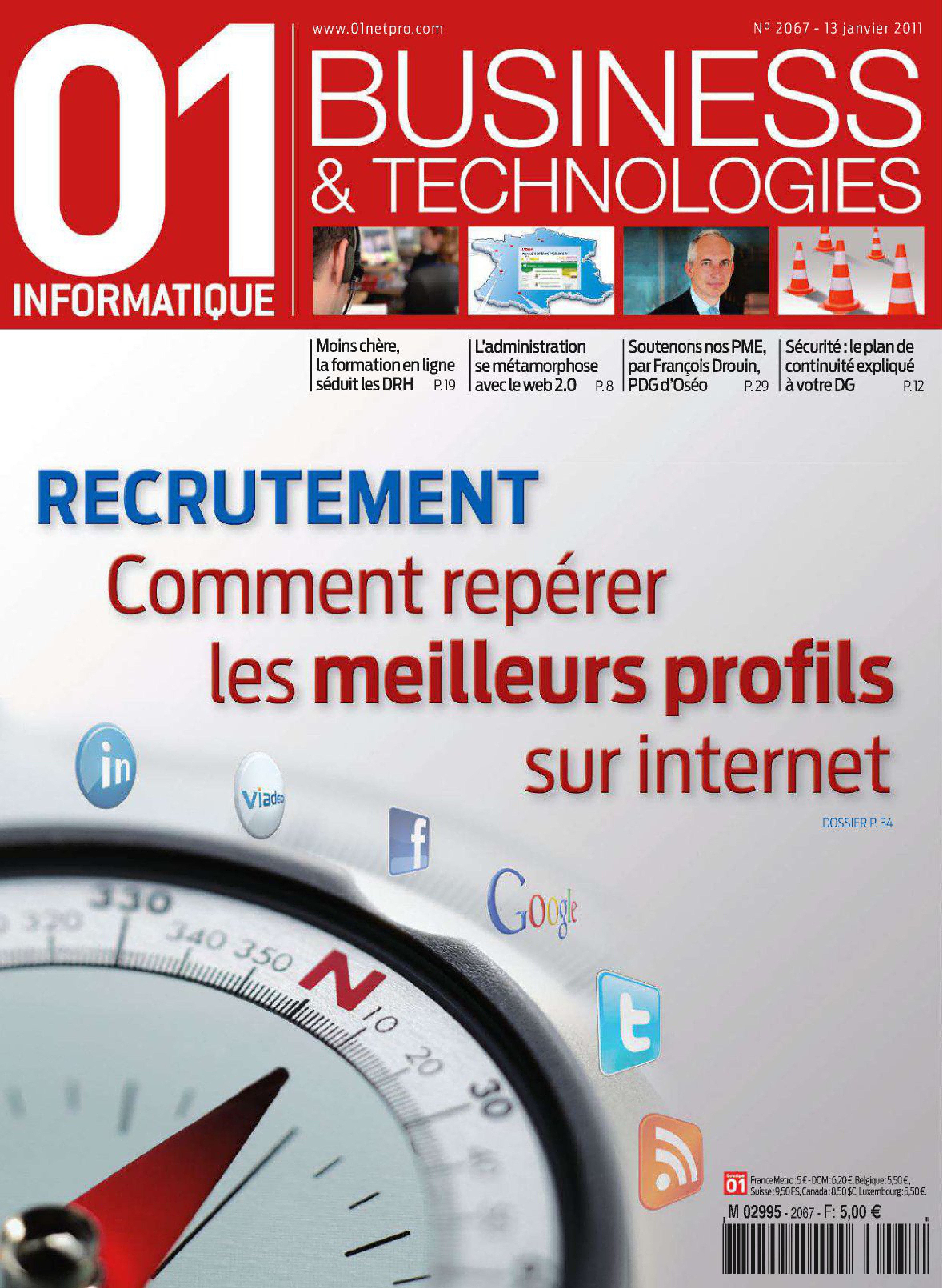 Première page de 01informatique numero2067