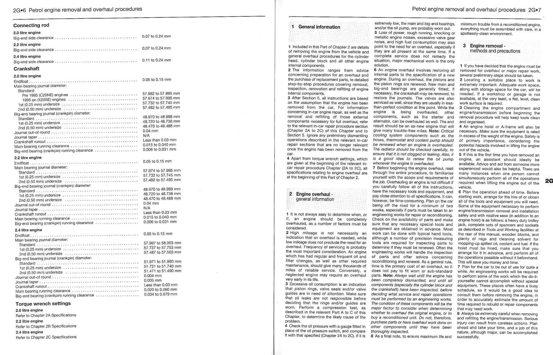 Première page de 2 OPEL FRONTERA HAYNES