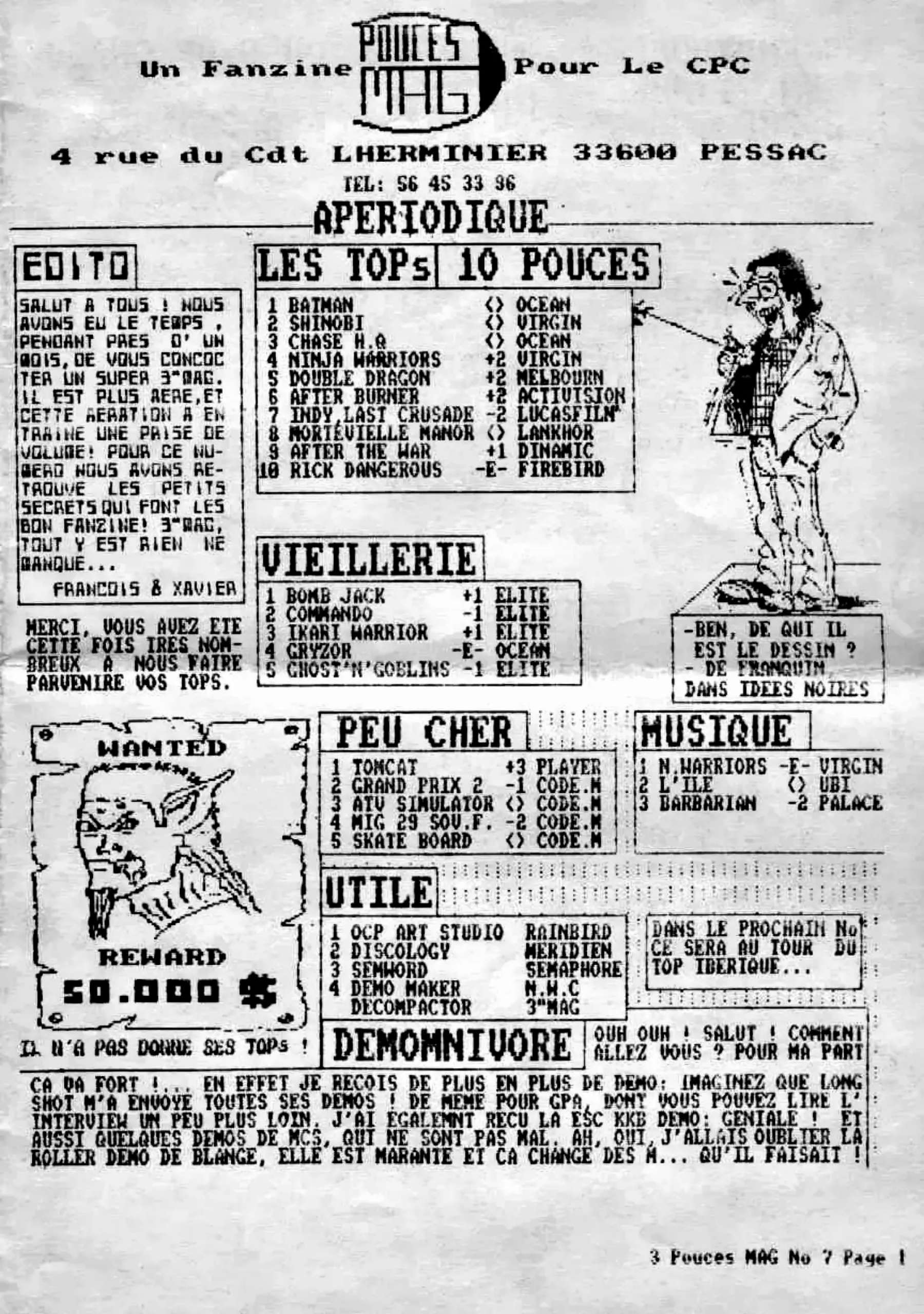Première page de 3poucesmag numero07