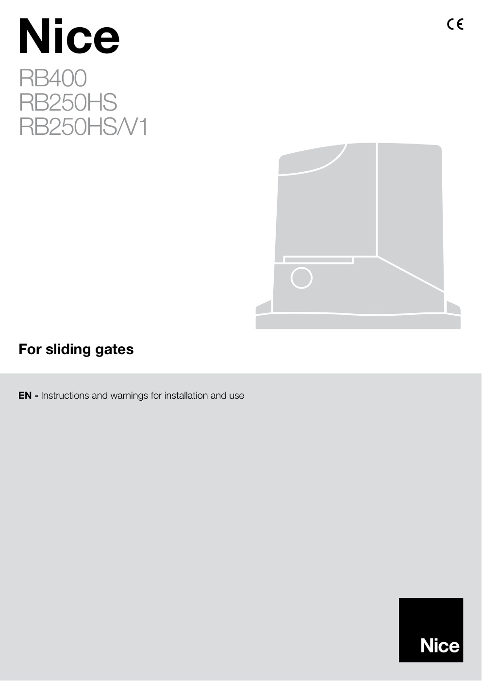 Première page de EN - Instructions and warnings for installation and use