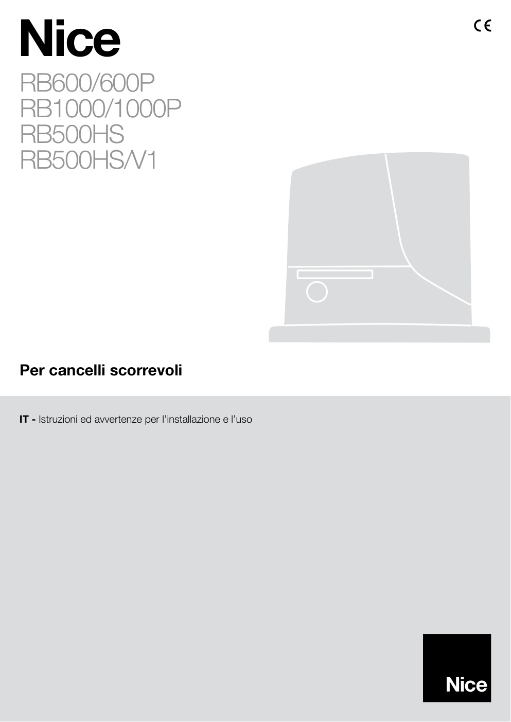 Première page de Per cancelli scorrevoli