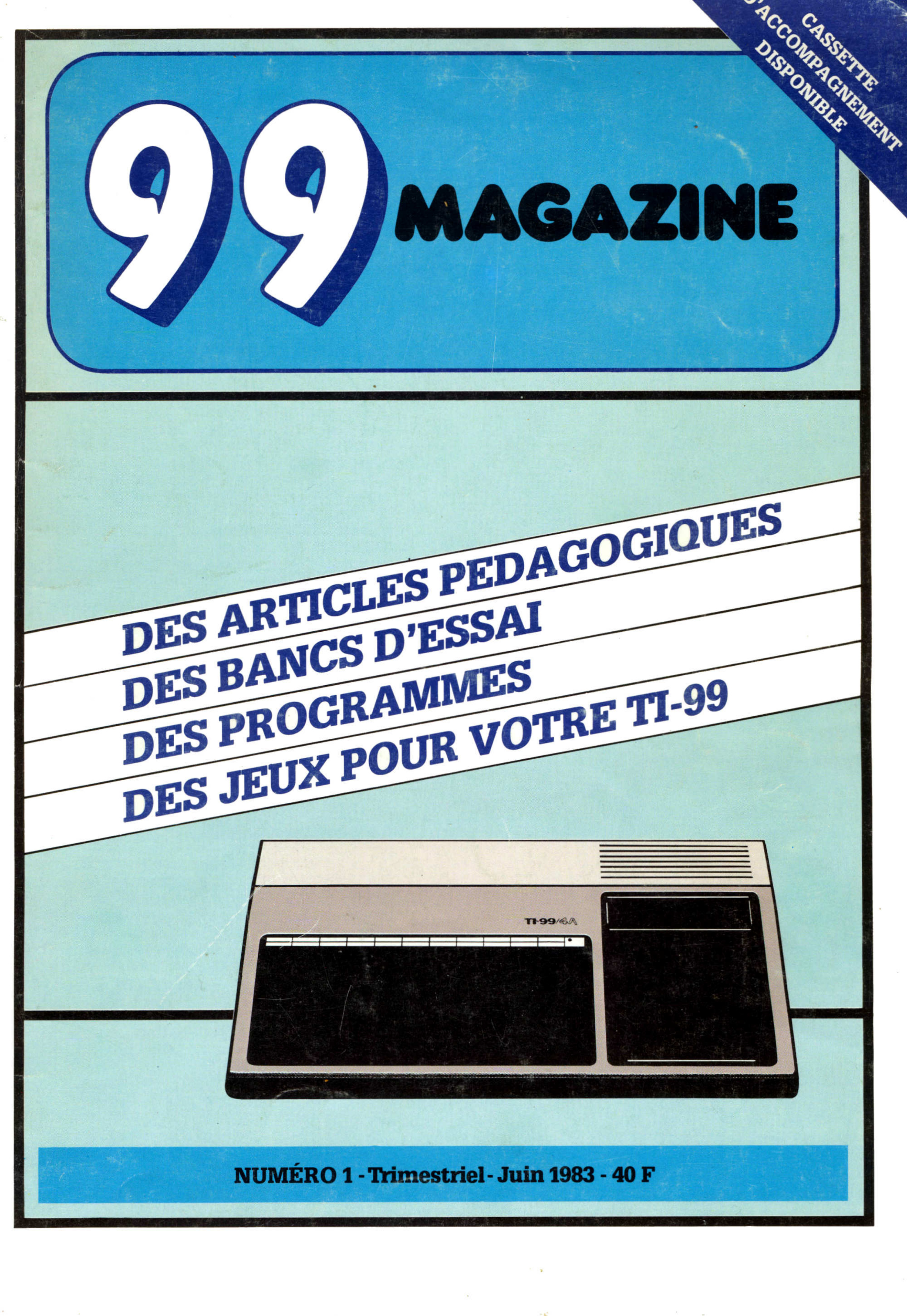 Première page de 99magazine numero01