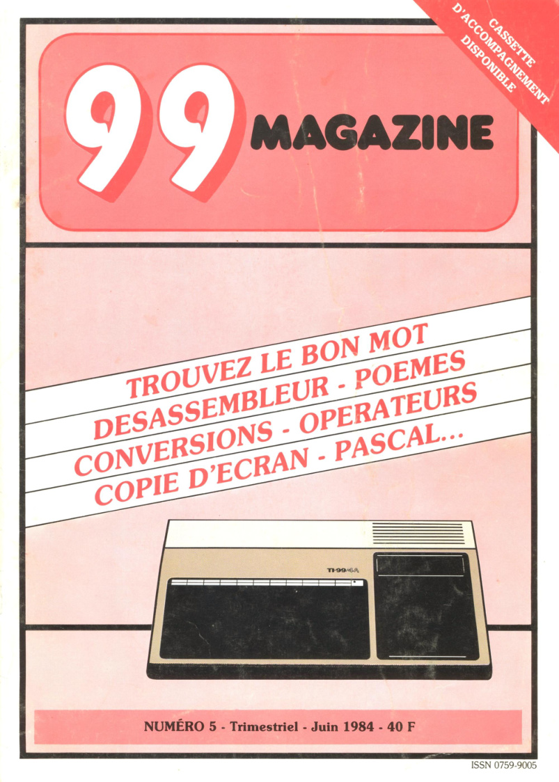 Première page de 99magazine numero05