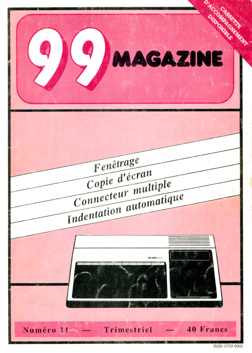 Première page de 99magazine numero11