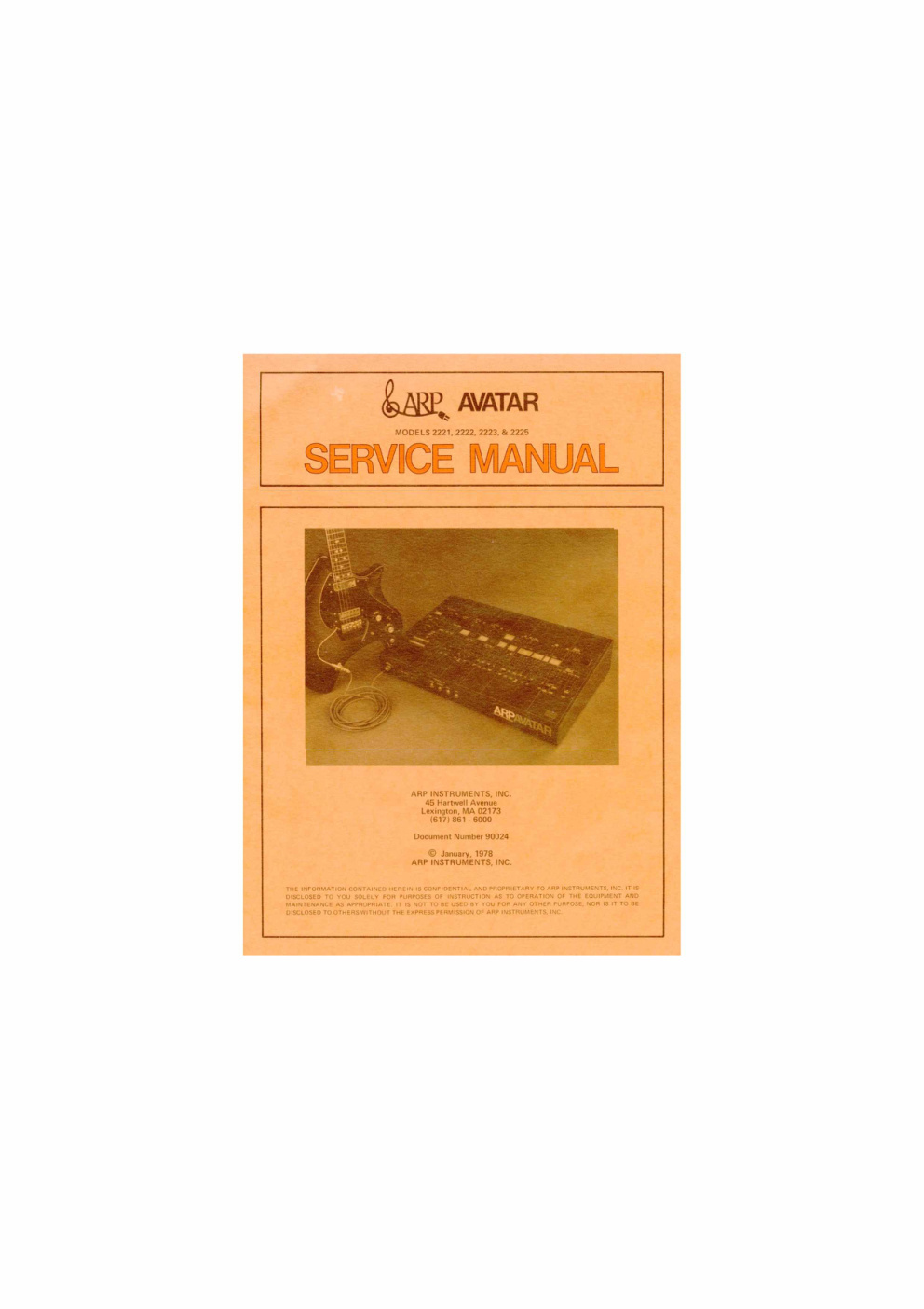 Première page de AVATAR SERVICE MANUAL ocr