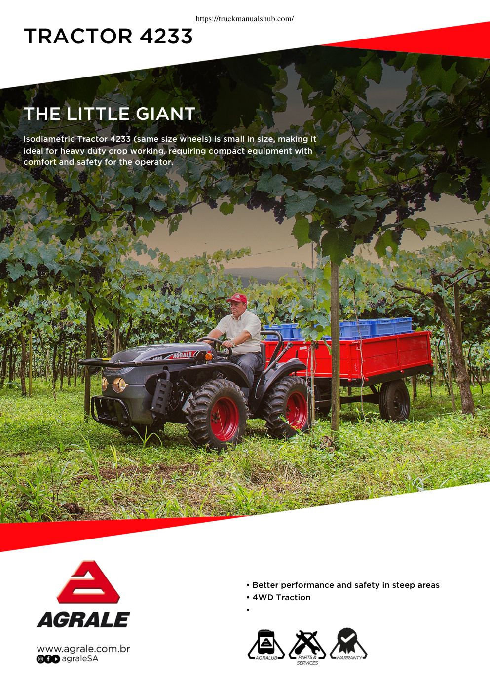 Première page de Agrale 4233 Tractor Technical Specifications