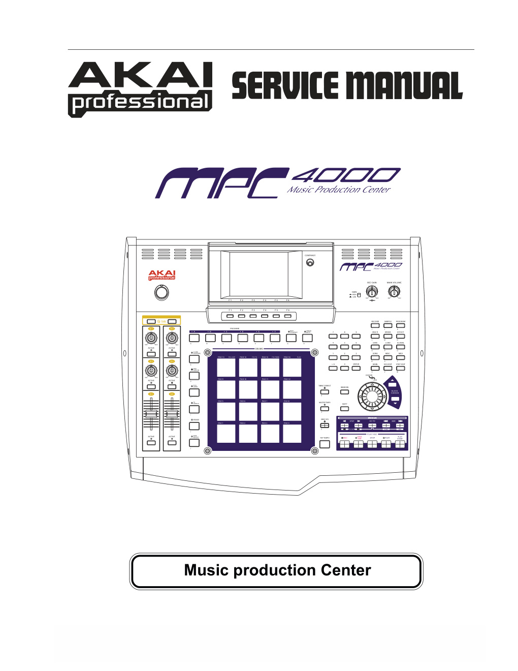 Première page de Akai MPC4000 SERVICE MANUAL