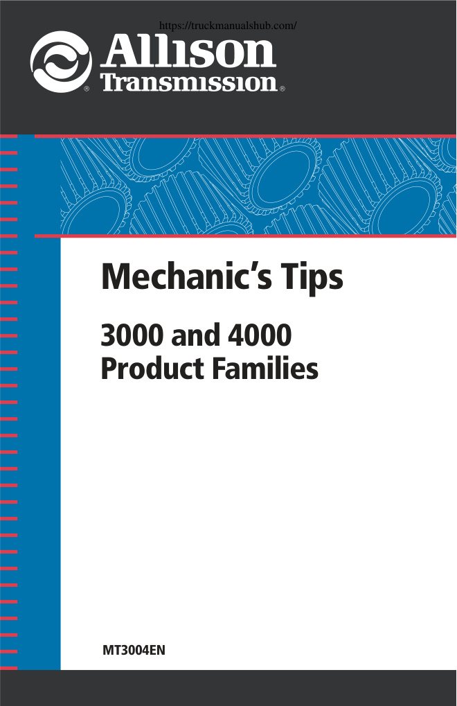 Première page de Allison HD4060 Service Manual