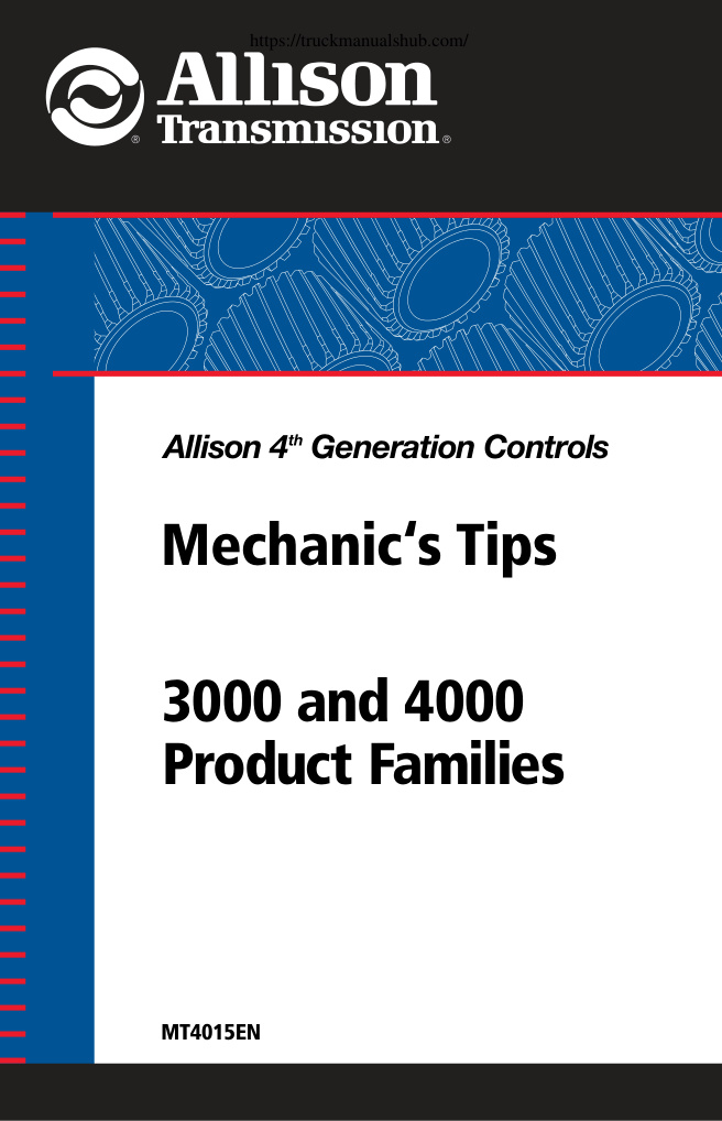 Première page de Allison Transmision MT4015EN Mechanic s Tips