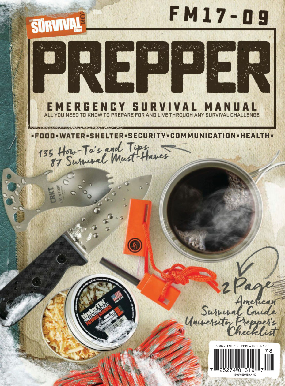 Première page de American Survival Guide ASG Prepper Emergency Survival Manual Fall FM17 09