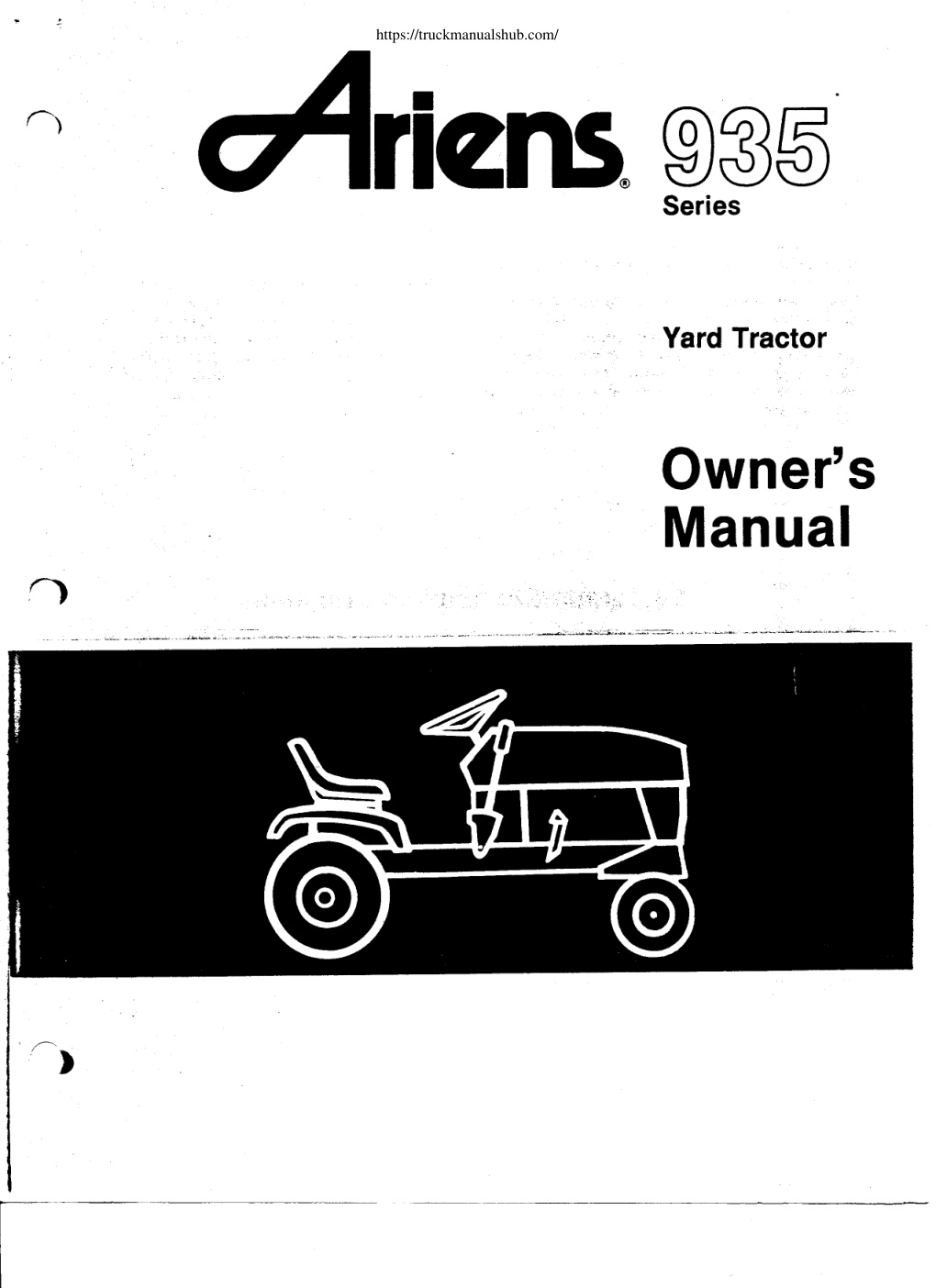 Première page de Ariens 935 Series Yard Tractor Owner s Manual