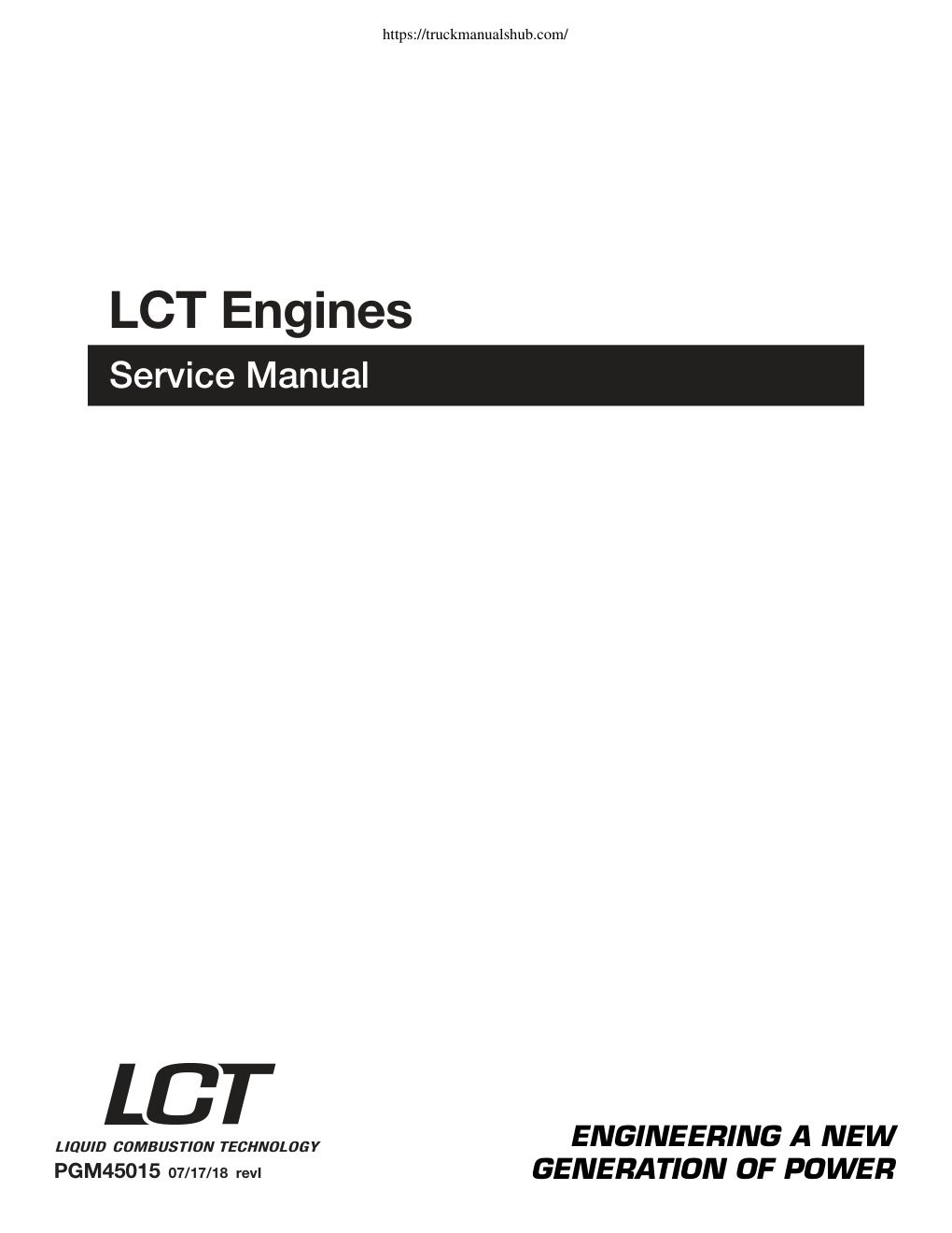Première page de Ariens AX LCT engines Service Manual