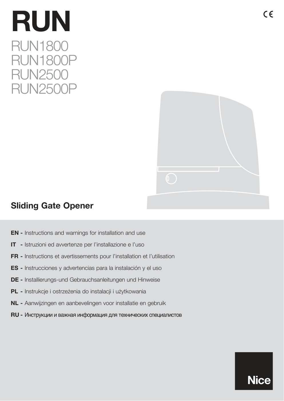Première page de EN - Instructions and warnings for installation and use