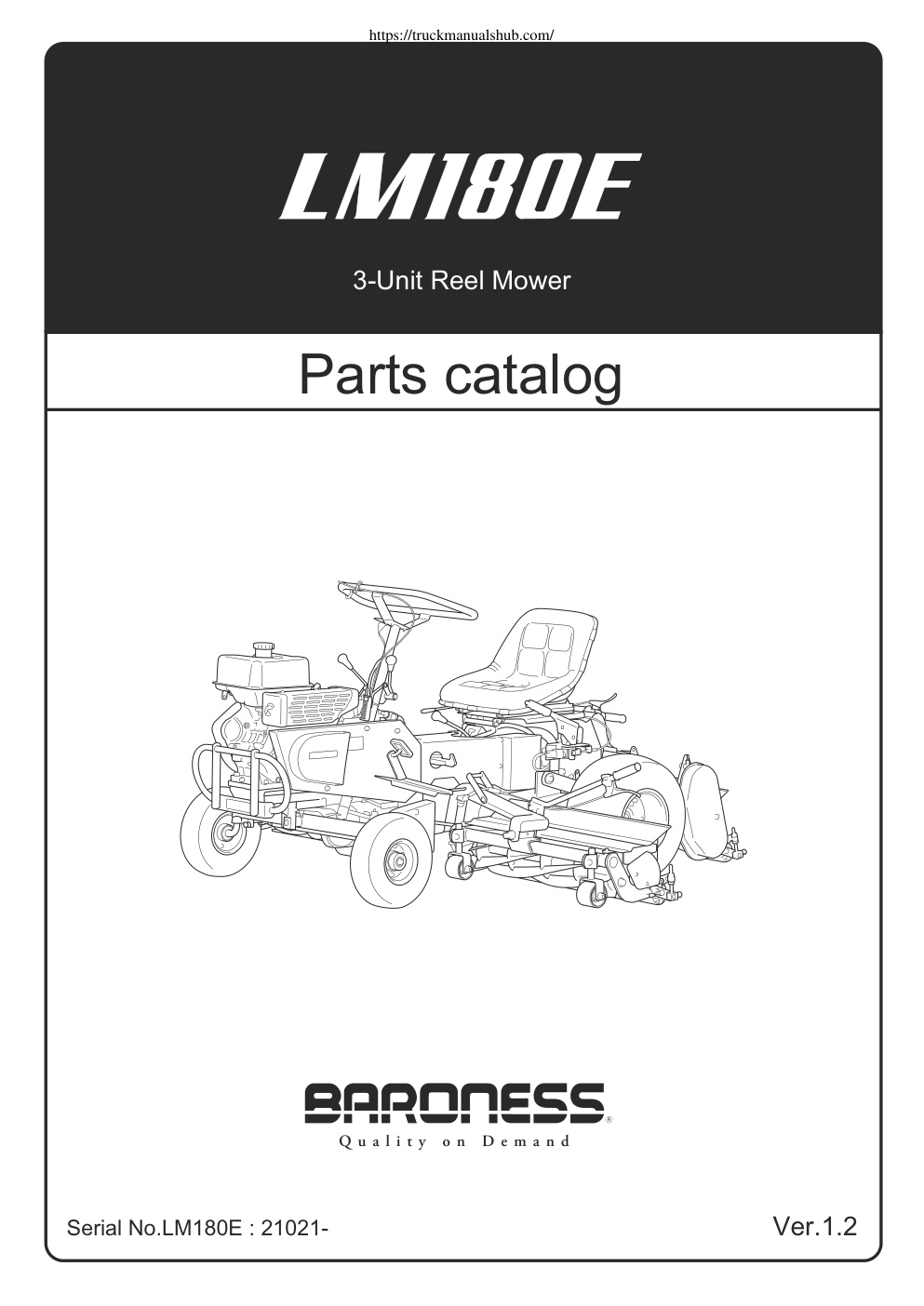 Première page de Baroness LM180E Parts Catalog
