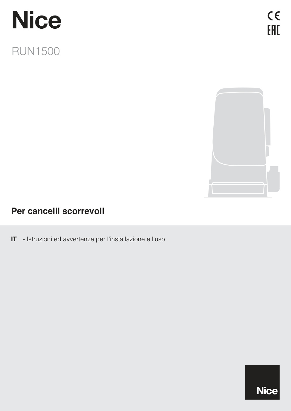 Première page de 1.1 AVVERTENZE GENERALI