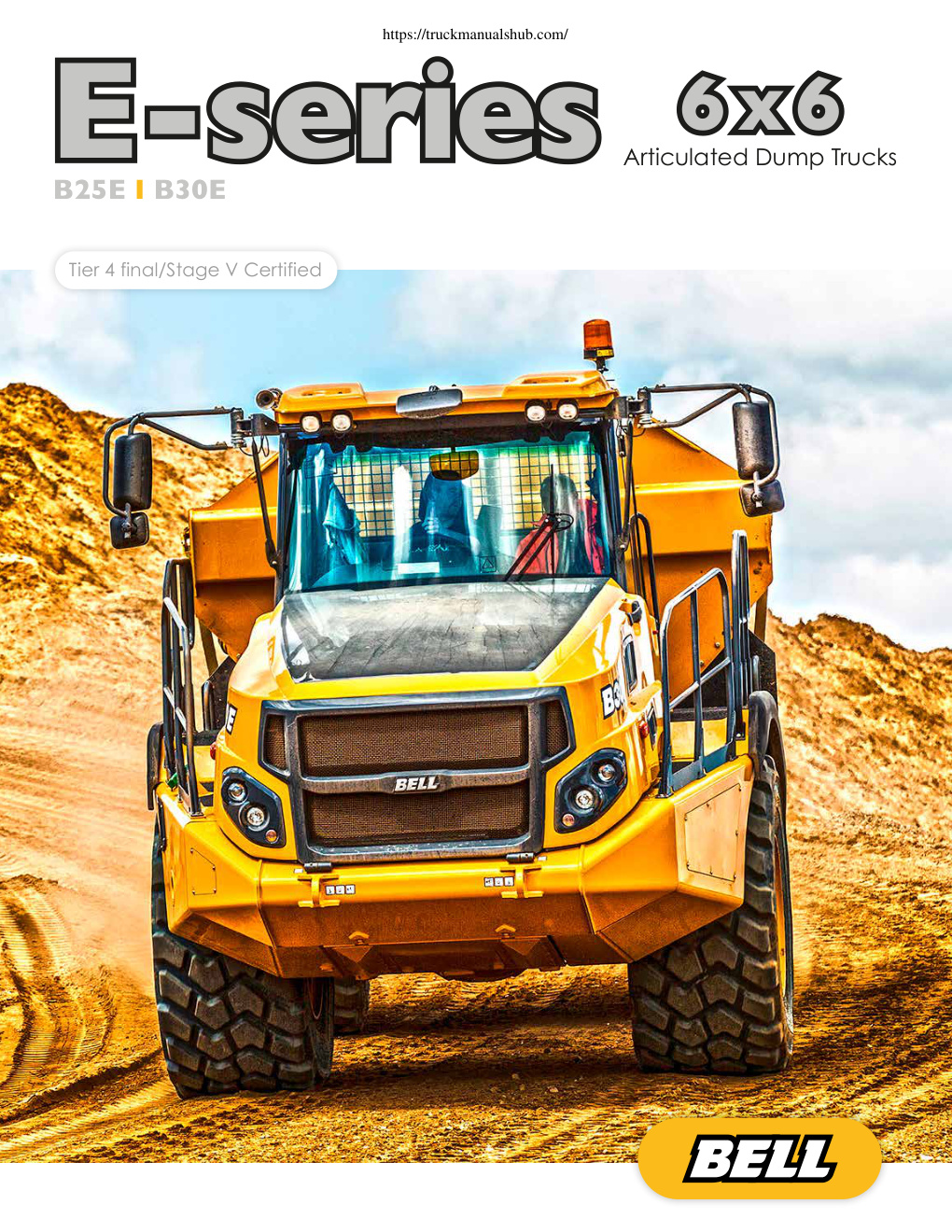 Première page de Bell B30E Articulated Dump Truck Technical Specifications Sheet
