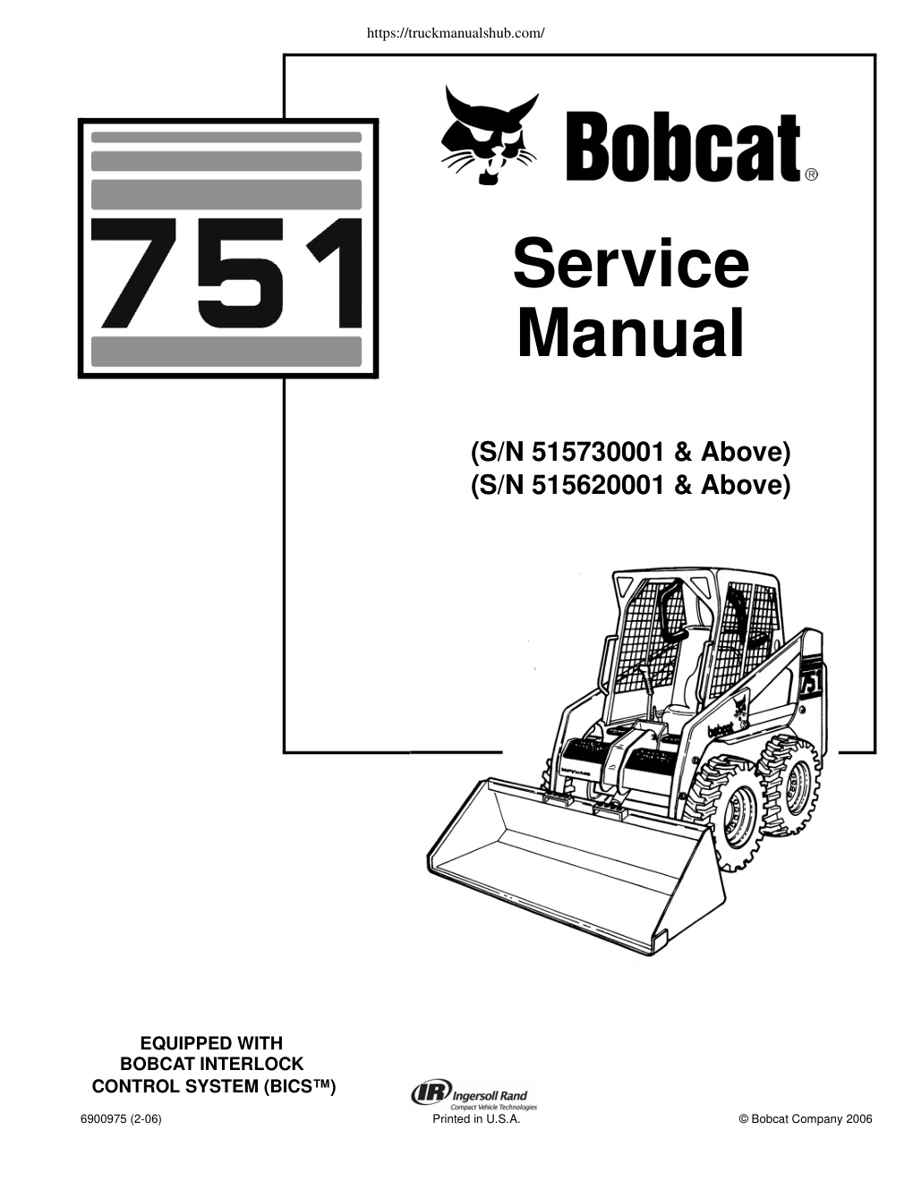 Première page de Bobcat 751 Service Manual