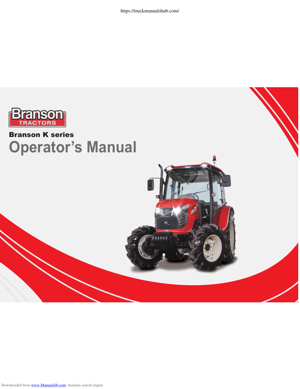 Première page de Branson K62 K68 K72 K78 Operator s and Maintenance Manual