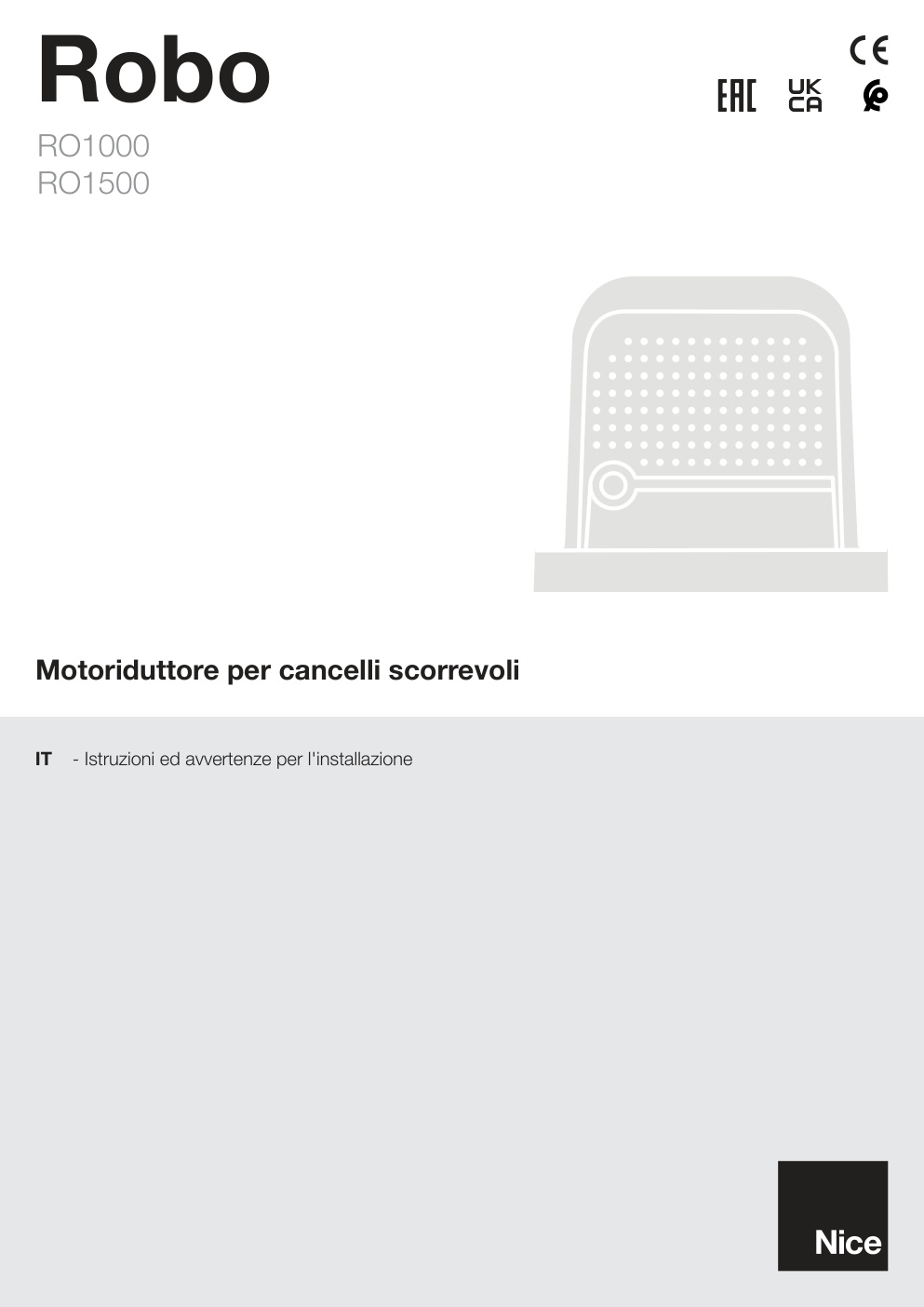 Première page de 1 AVVERTENZE E PRECAUZIONI GENERALI PER LA
