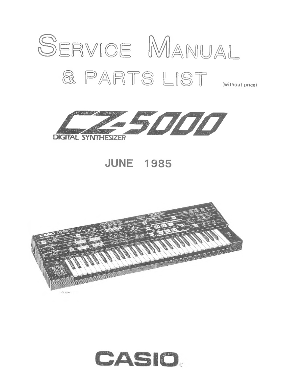 Première page de Casio CZ5000 service manual ocr
