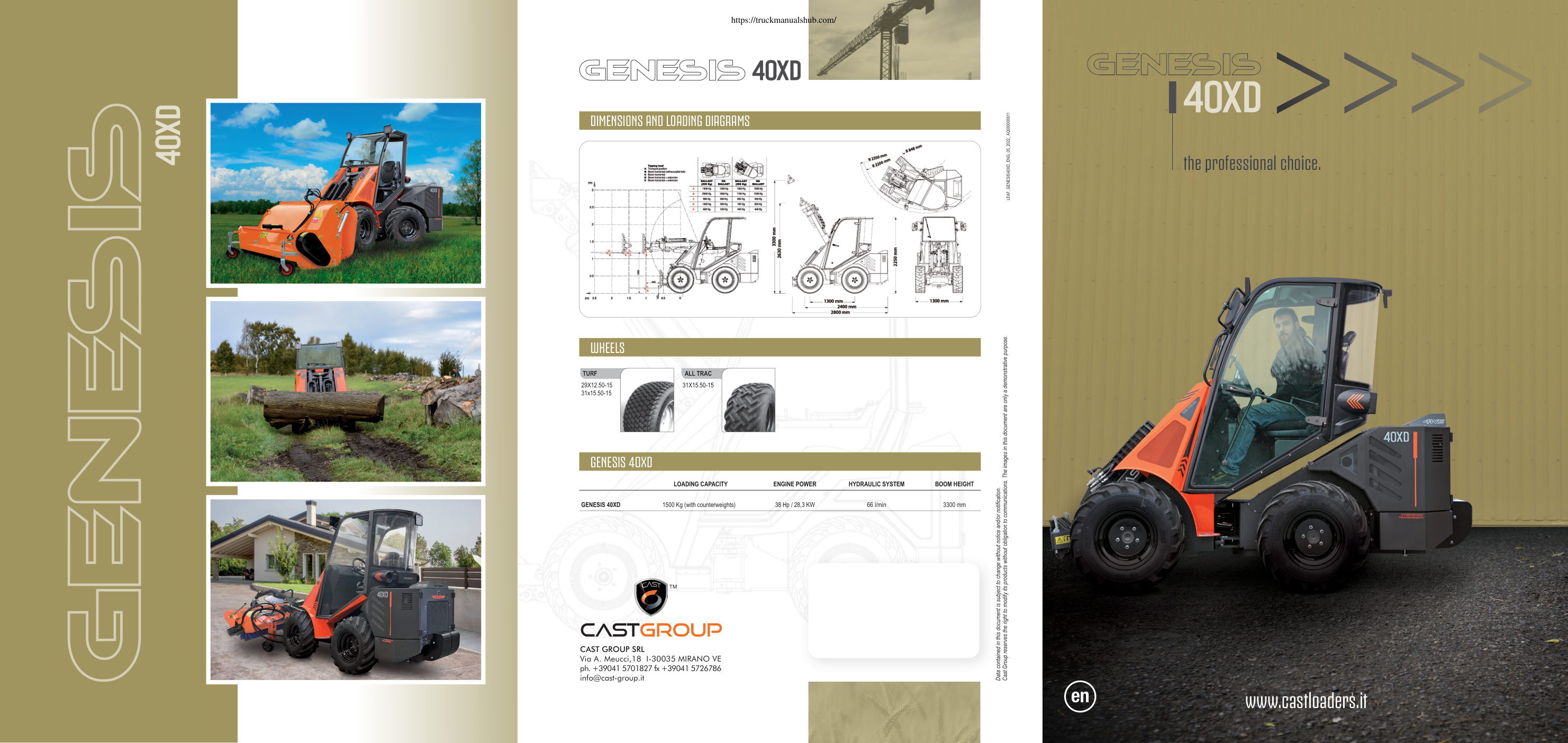 Première page de Castloaders Genesis 40XD Technical Specifications