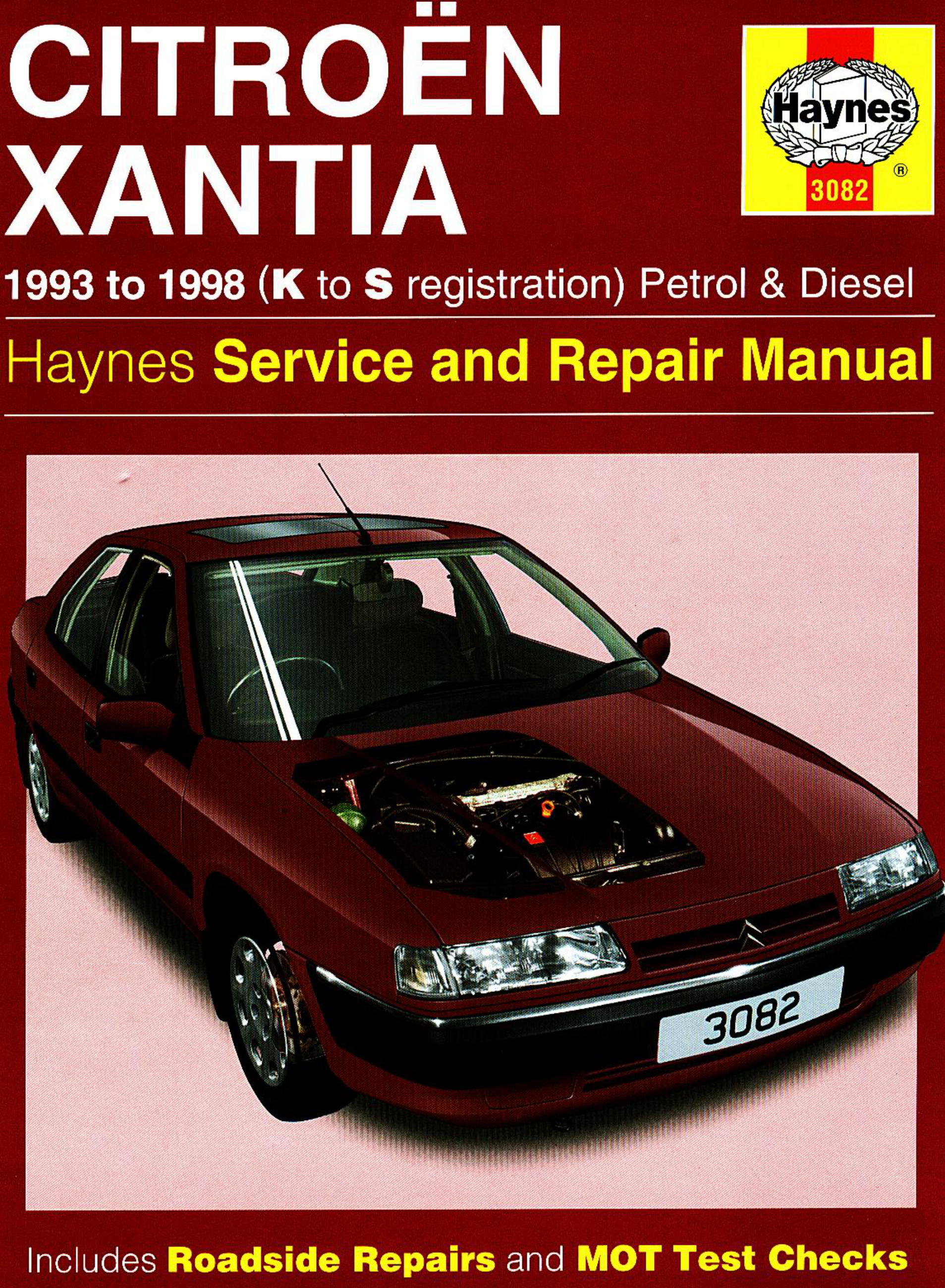 Première page de Citroen Xantia Haynes Service And Repair Manual