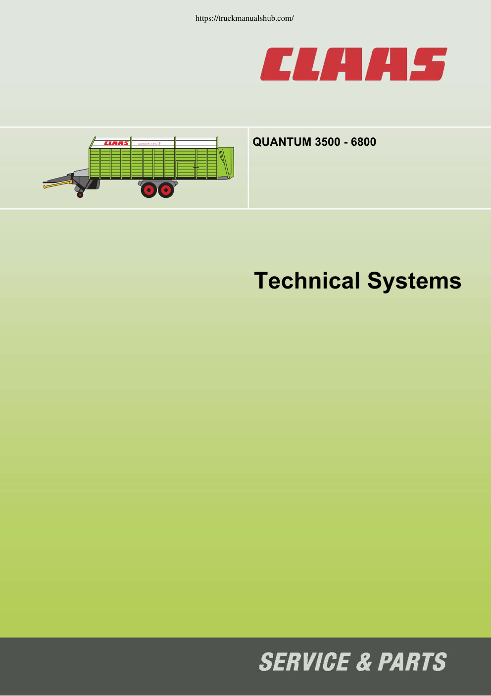 Première page de Claas Quantum 3500 6800 Technical Systems