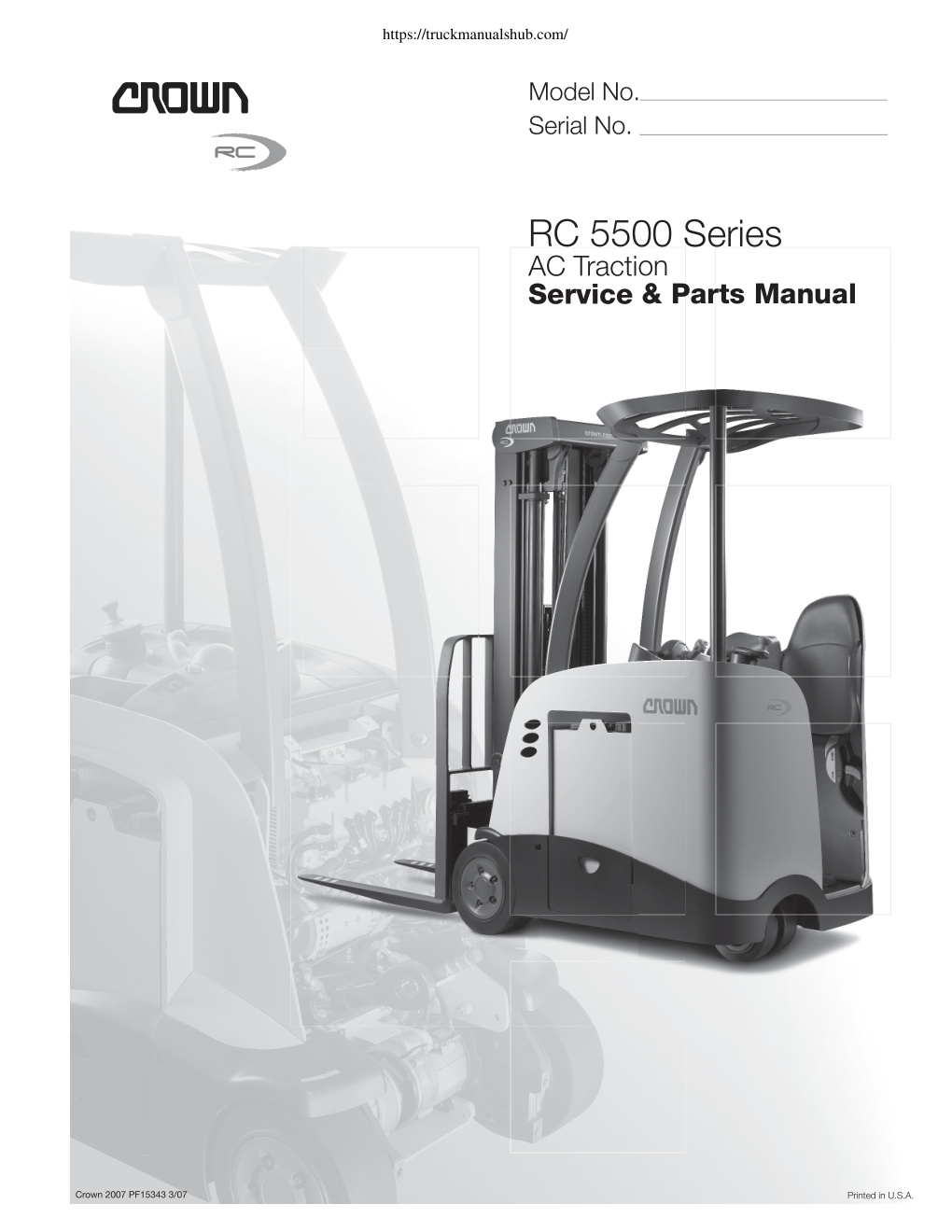 Première page de Crown RC 5500 Service Parts Manual