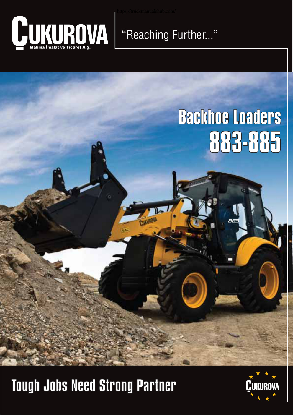 Première page de Cukurova Backhoe Loaders 883 885 Technical Specifications