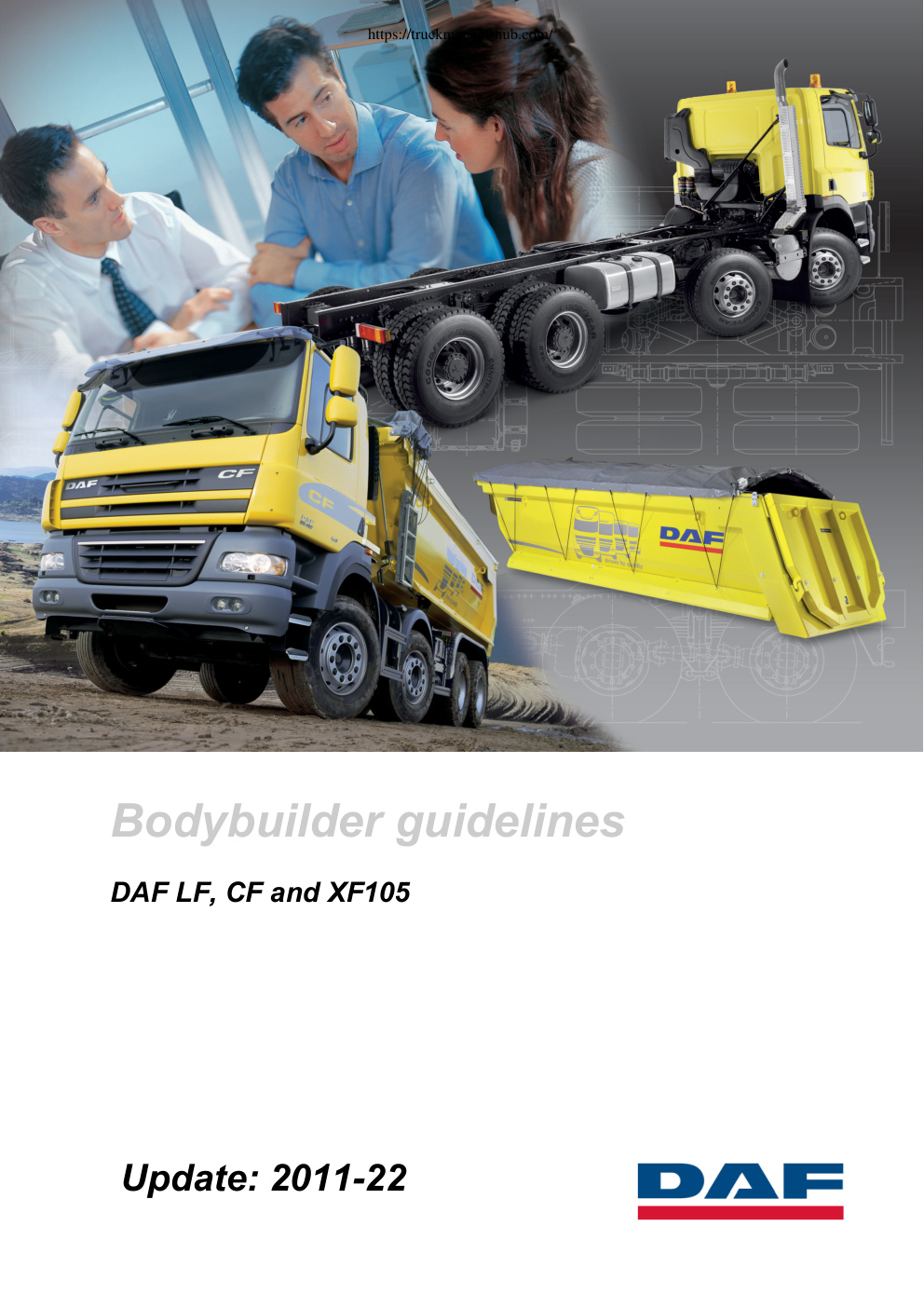 Première page de DAF XF105 Bodybuilders Guidelines