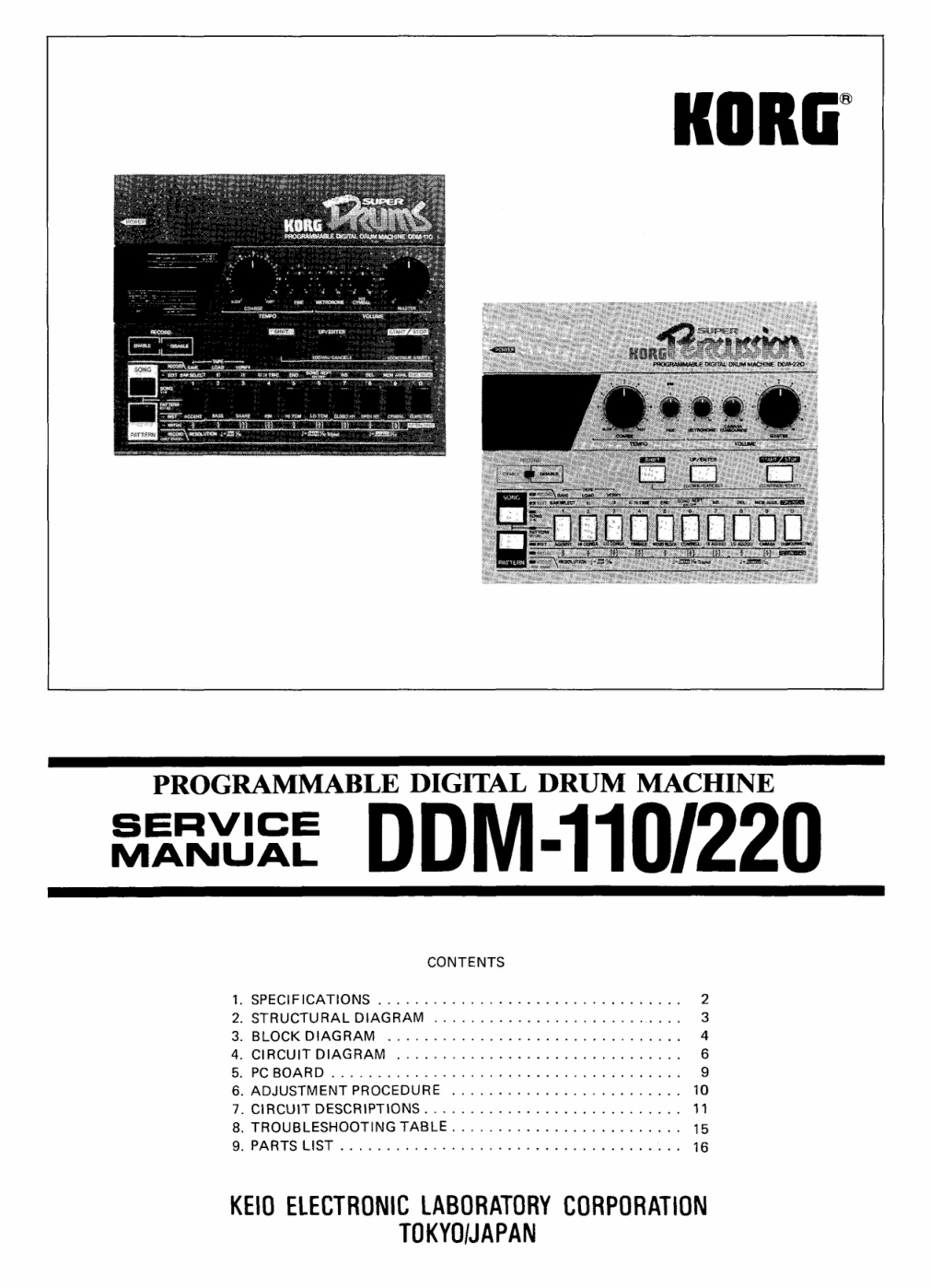 Première page de DDM 110 DDM220 SERVICE MANUAL ocr