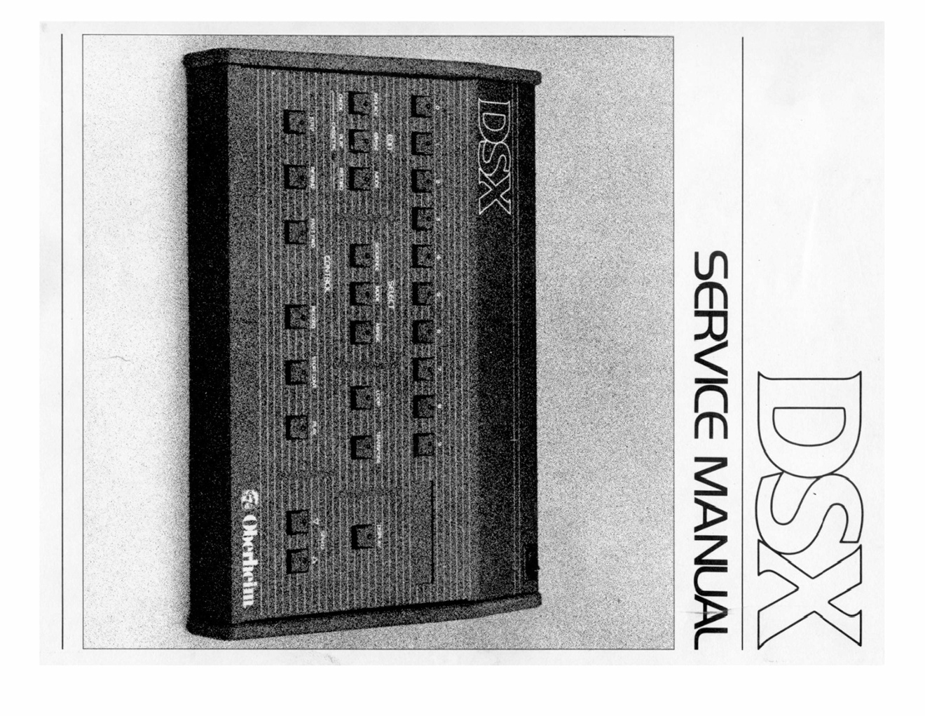 Première page de DSX SERVICE MANUAL ocr
