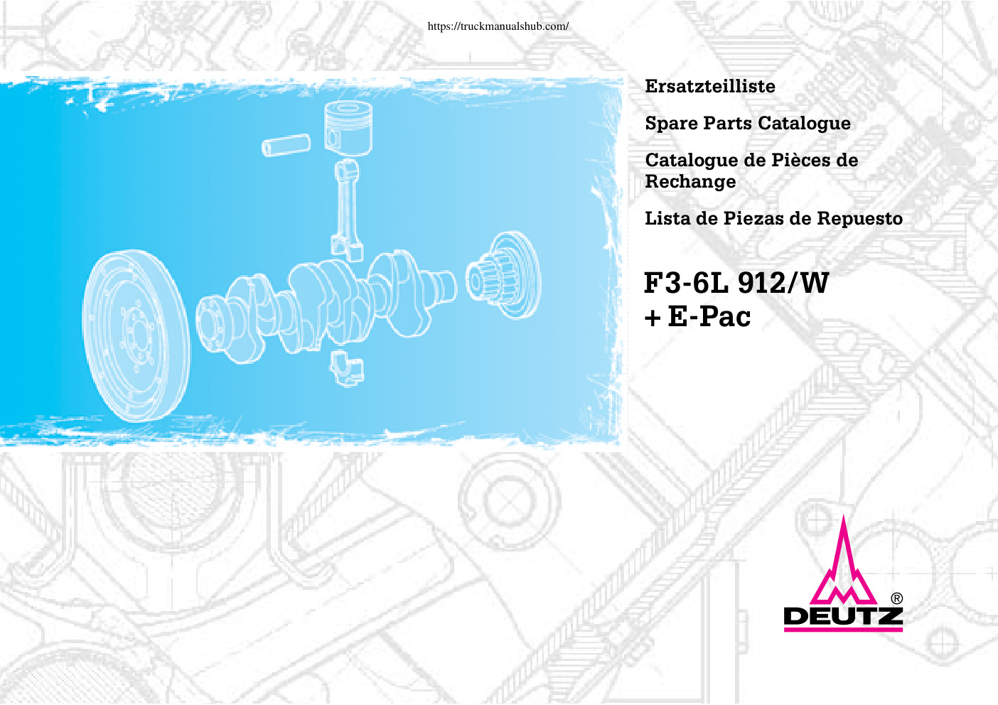 Première page de Deutz 912 Parts Manual