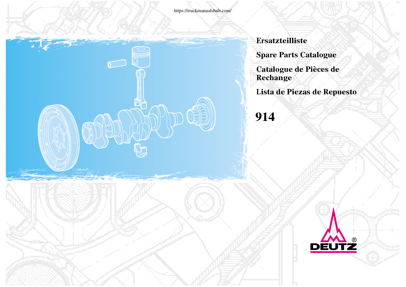 Première page de Deutz 914 Parts Manual