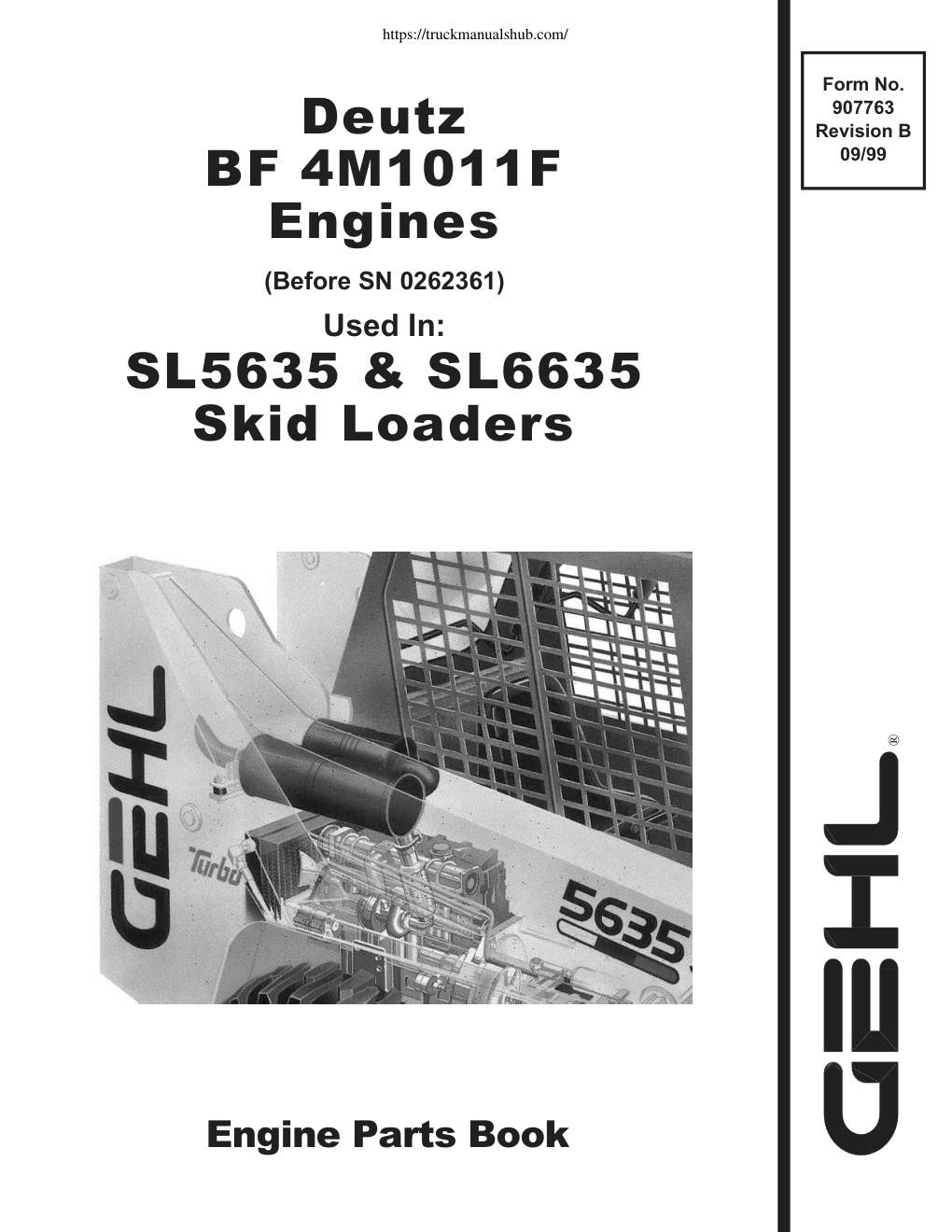 Première page de Deutz BF4m1011F Engine Service Parts Manual