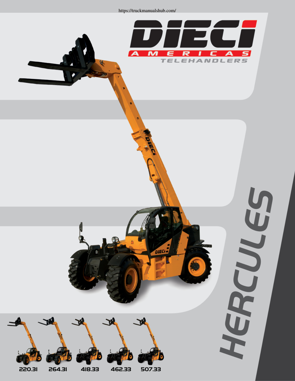 Première page de Dieci Hercules 220 31 264 31 418 33 462 33 507 33 Technical Specification