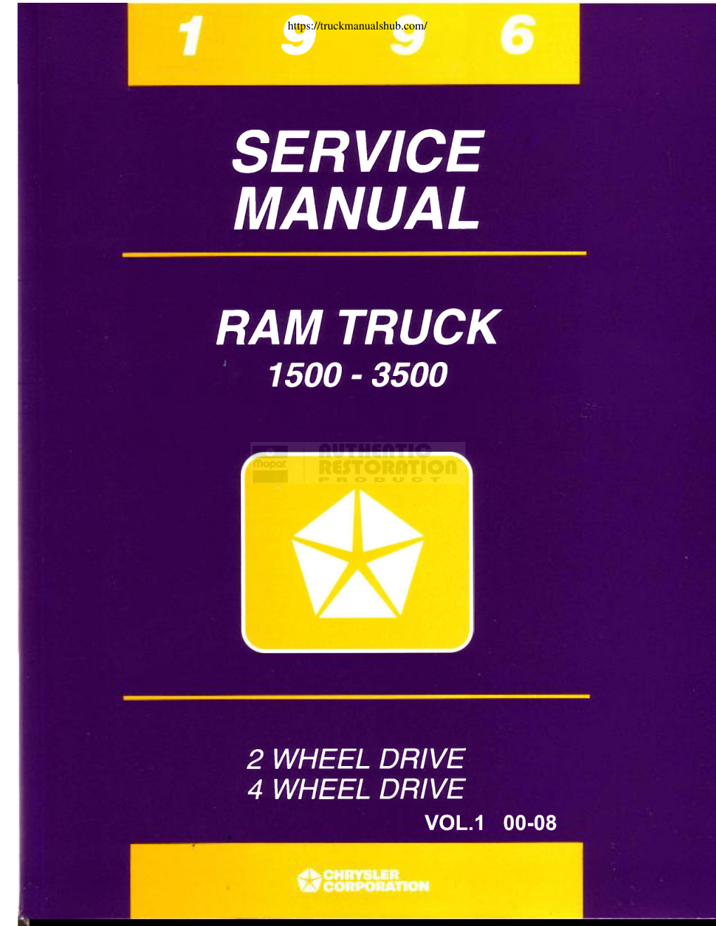 Première page de Dodge Ram 1997 Service Manual