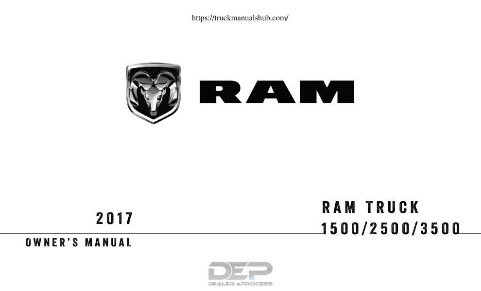 Première page de Dodge Ram Truck 1500 2500 3500 2017 Operator Manual