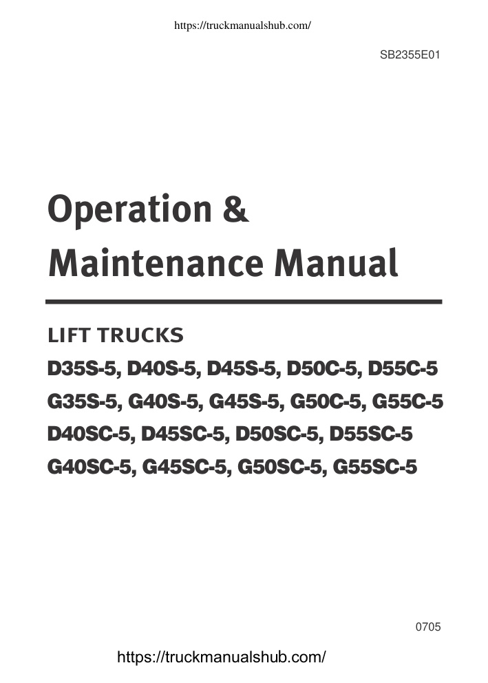 Première page de Doosan D35S 5 Service Manual
