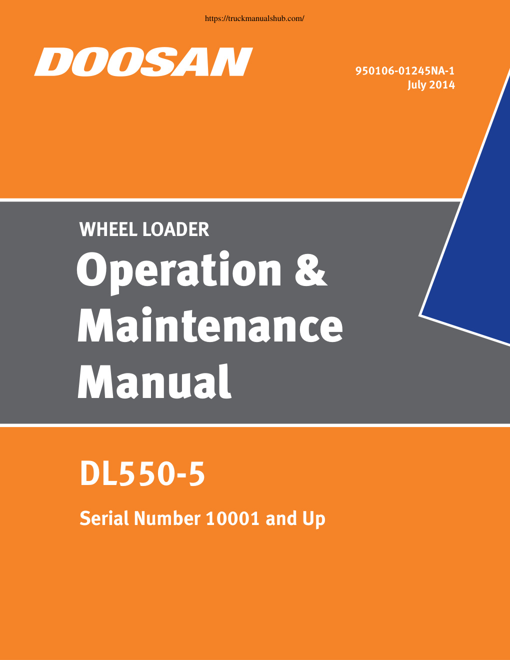 Première page de Doosan DL550 5 Operation Maintenance Manual