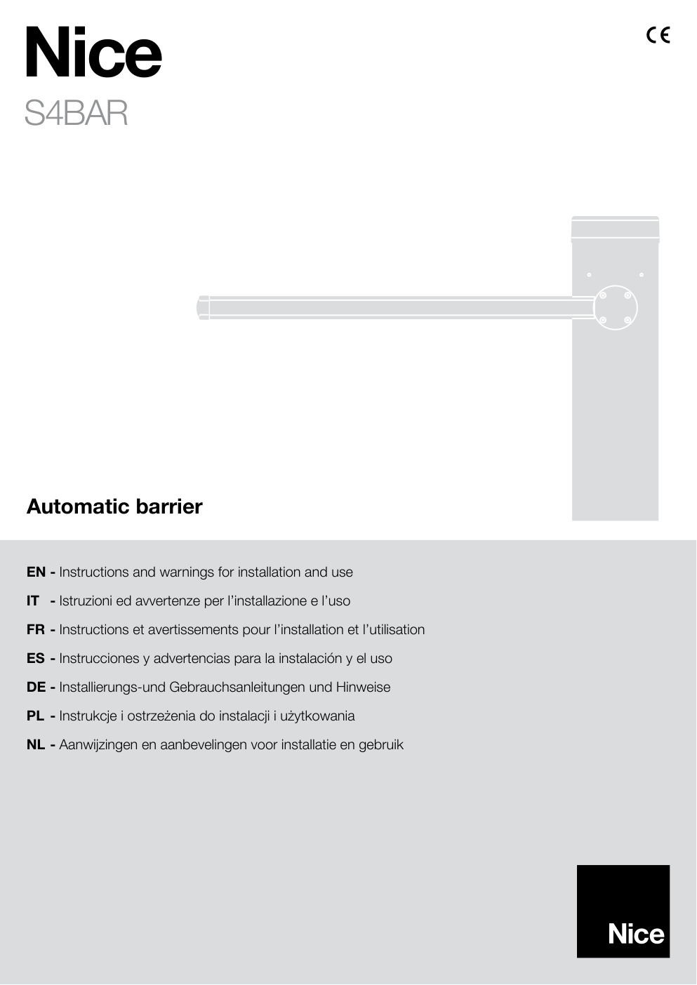 Première page de EN - Instructions and warnings for installation and use